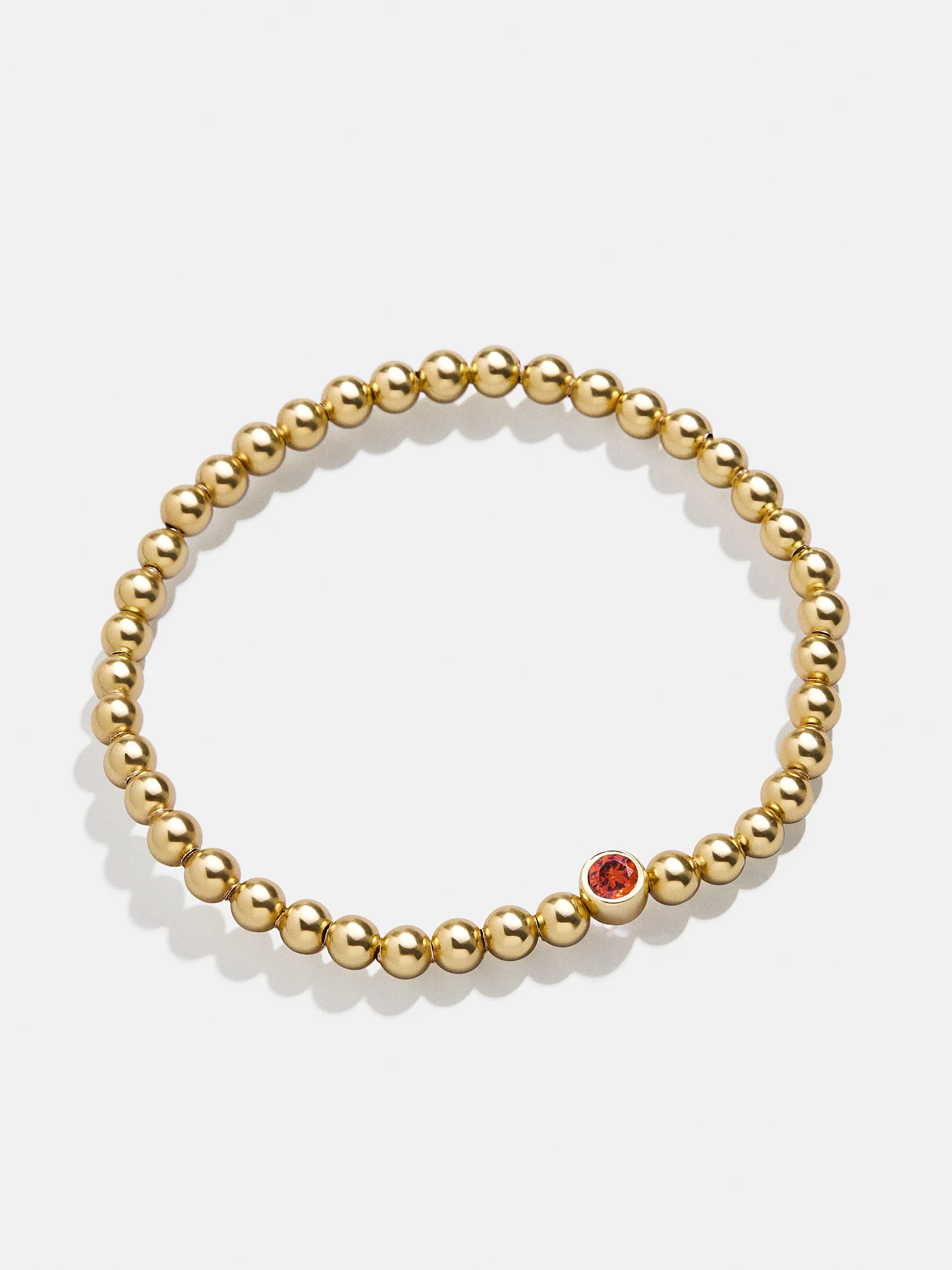 18K Gold Birthstone Pisa Bracelet - Garnet - Image 3