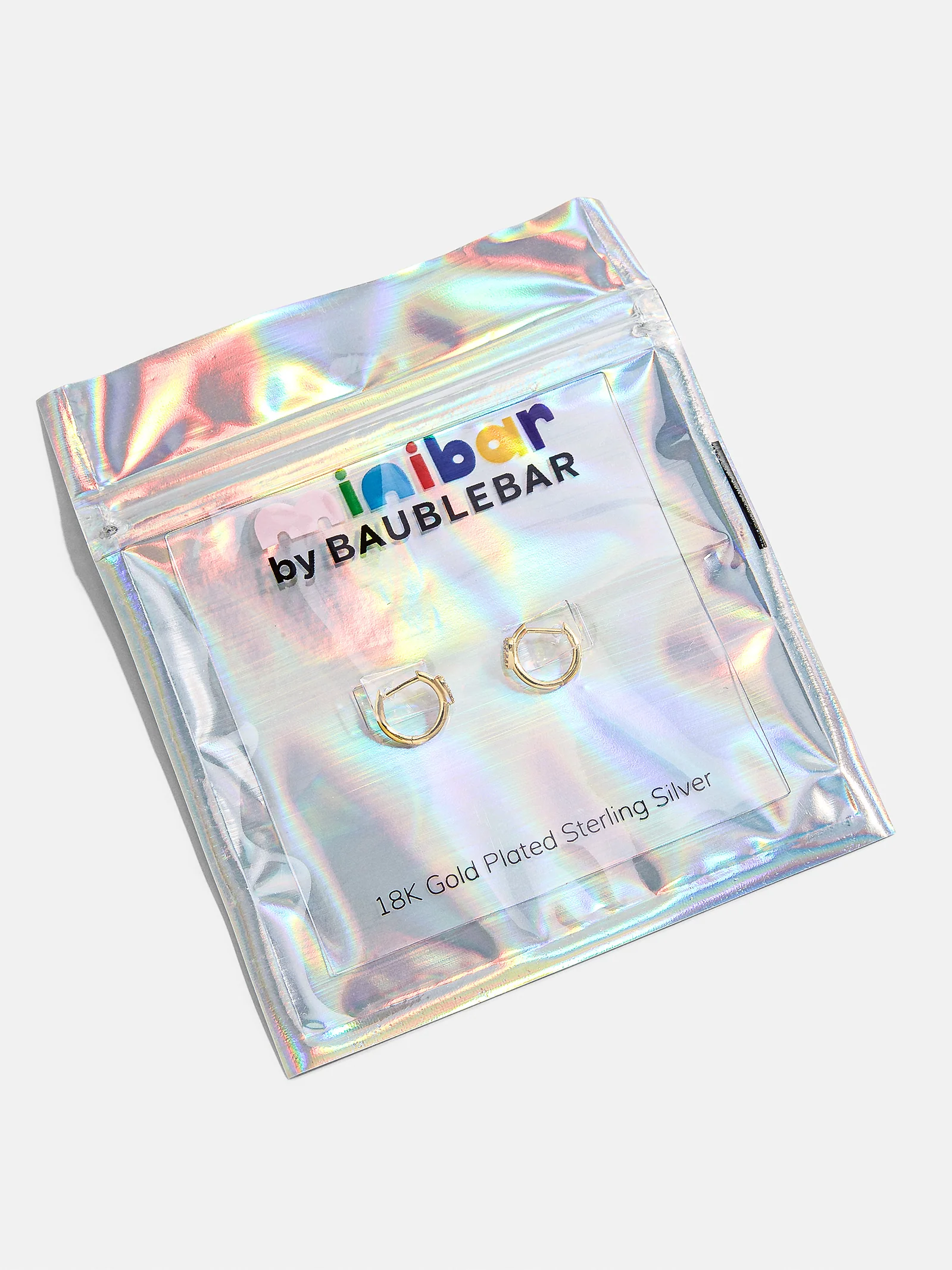 Little Hearts Big Feelings 18K Gold Kids' Huggie Earrings - Gold/Pavé - Image 4