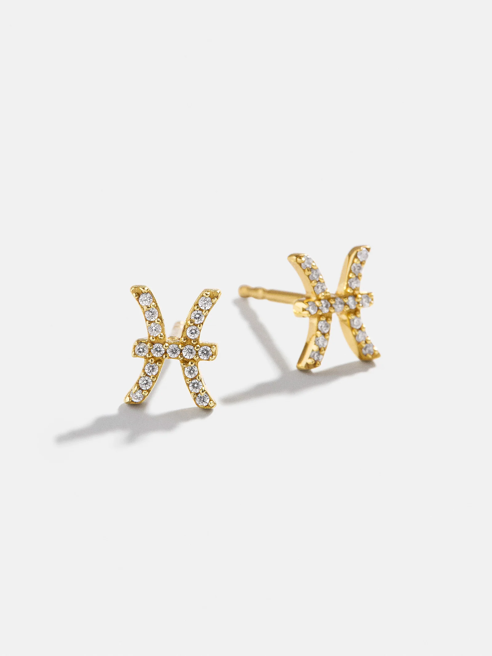18K Gold Zodiac Earrings - 18K Gold. Pavé Cubic Zirconia Stones - Image 17
