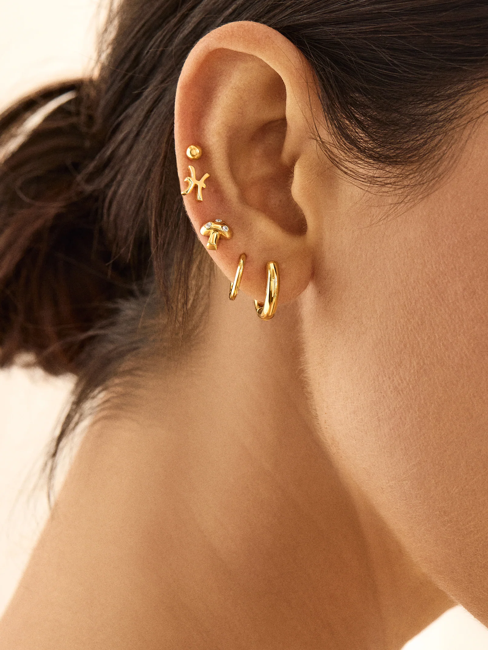 18K Gold Zodiac Earrings - 18K Gold - Image 26