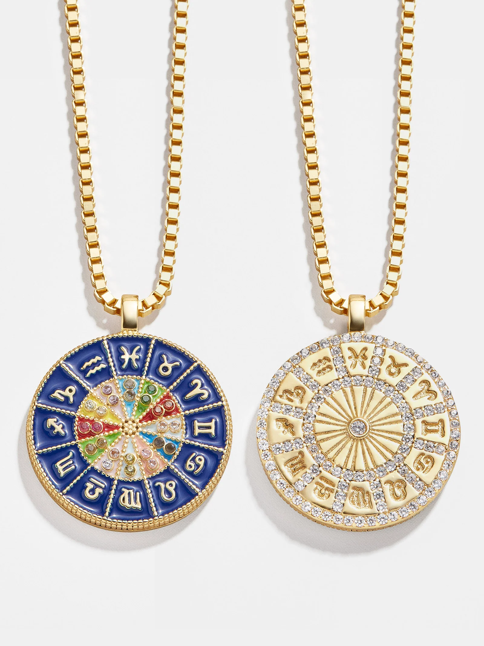 18K Gold Reversible Medallion Necklace - Astro - Image 3