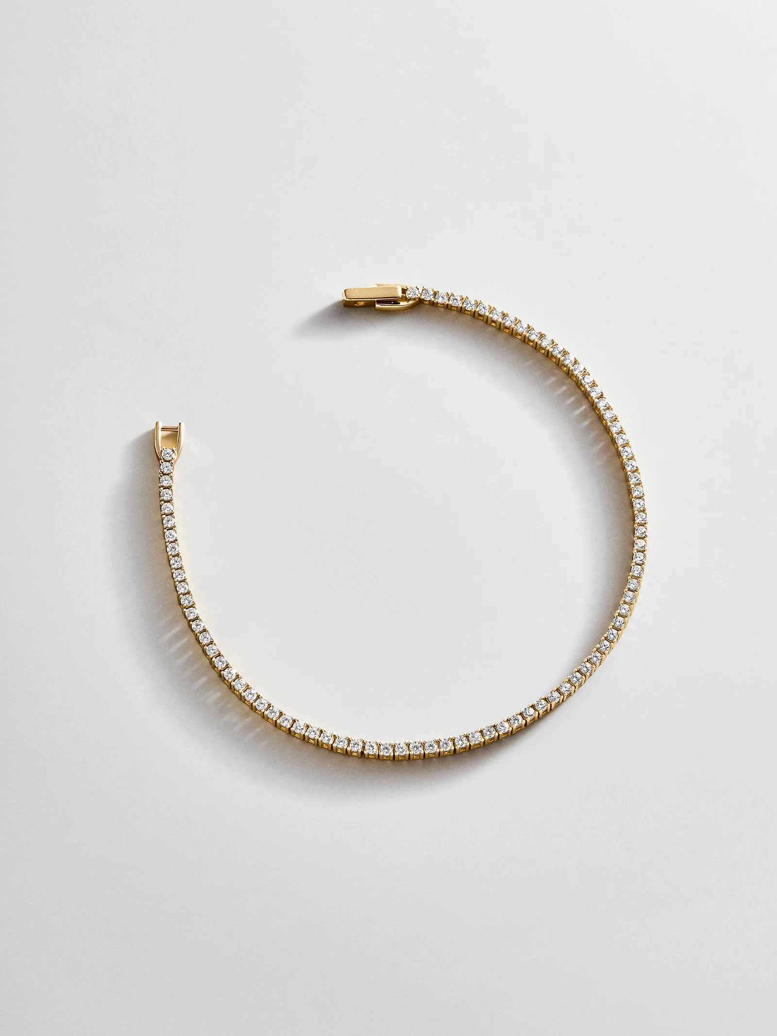 Billie 18K Gold Tennis Bracelet  - 18K Gold Plated Sterling Silver - Image 4