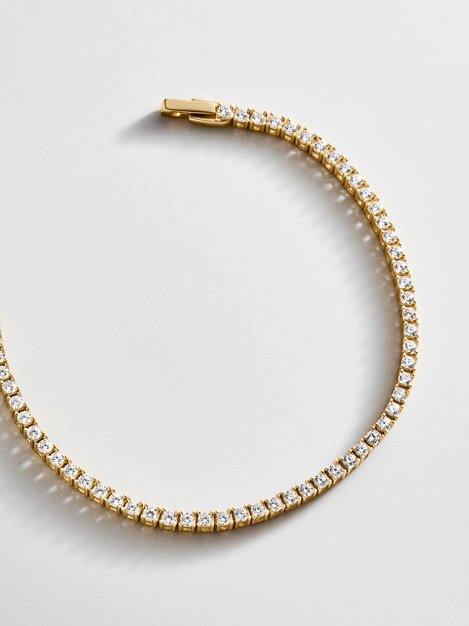 Billie 18K Gold Tennis Bracelet  - 18K Gold Plated Sterling Silver - Image 5