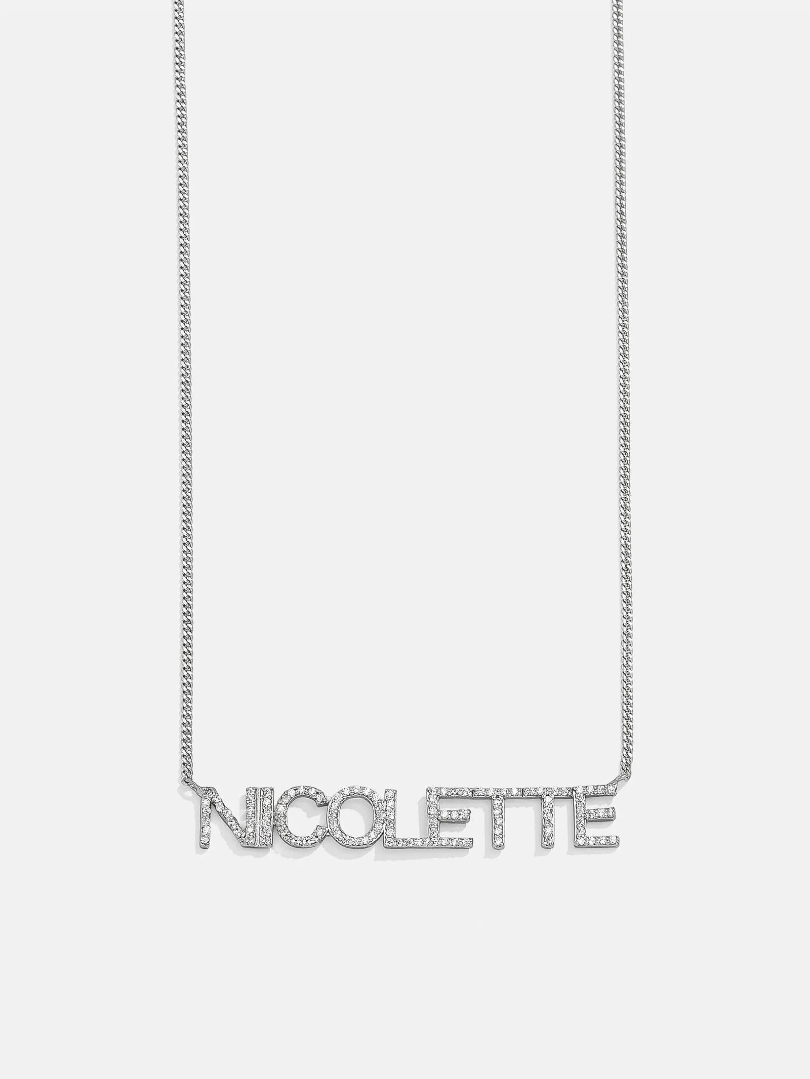 14K Gold Custom Nameplate Necklace - Block - Image 5