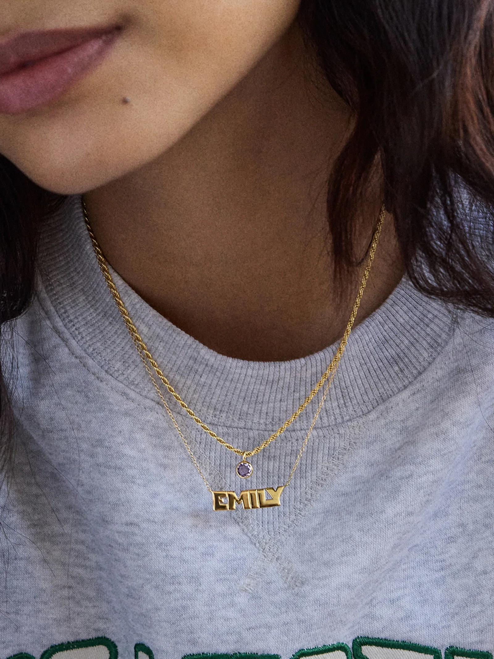 14K Gold Custom Nameplate Necklace - Bold - Image 4