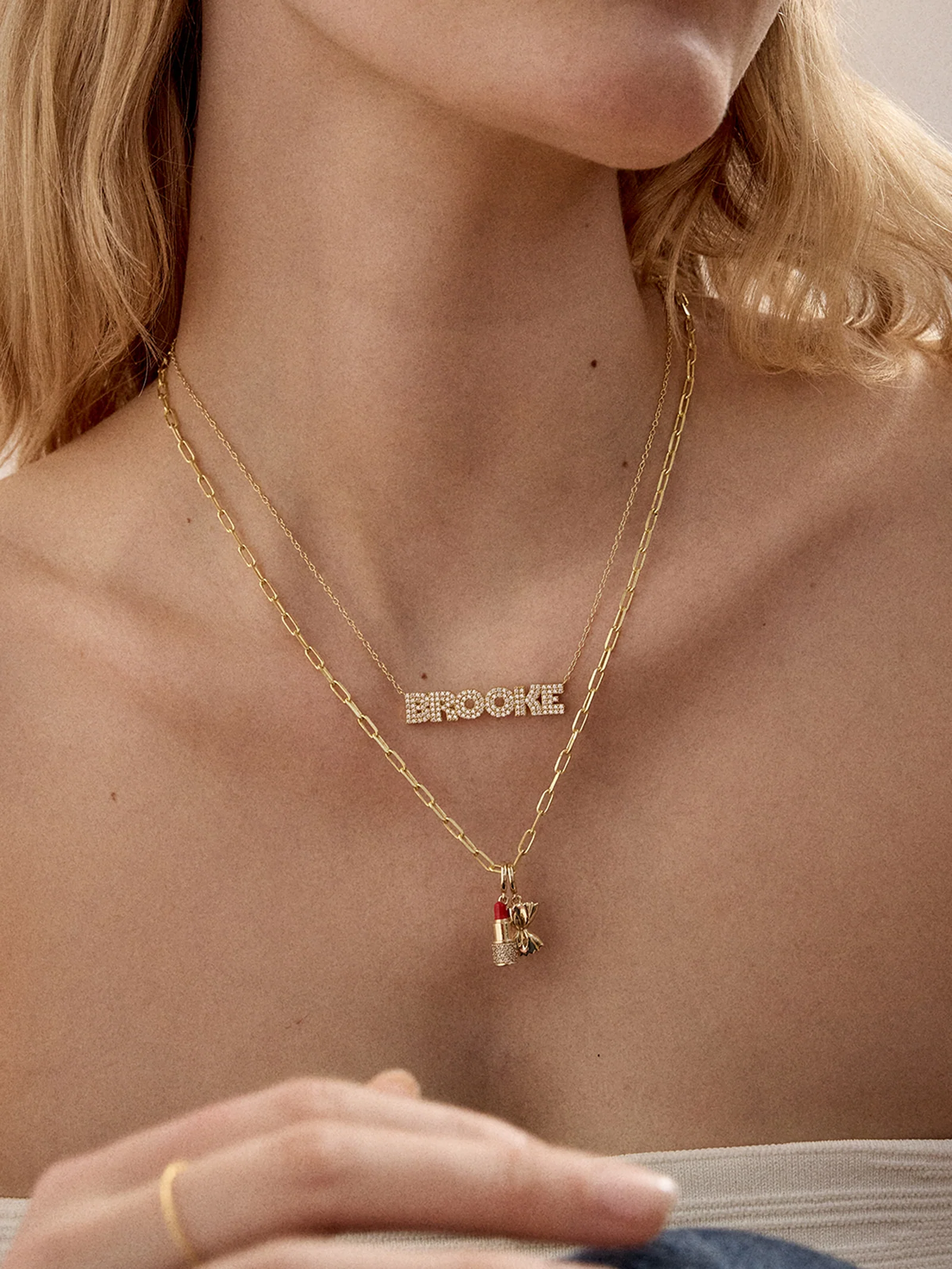 14K Gold Custom Nameplate Necklace - Bold - Image 6