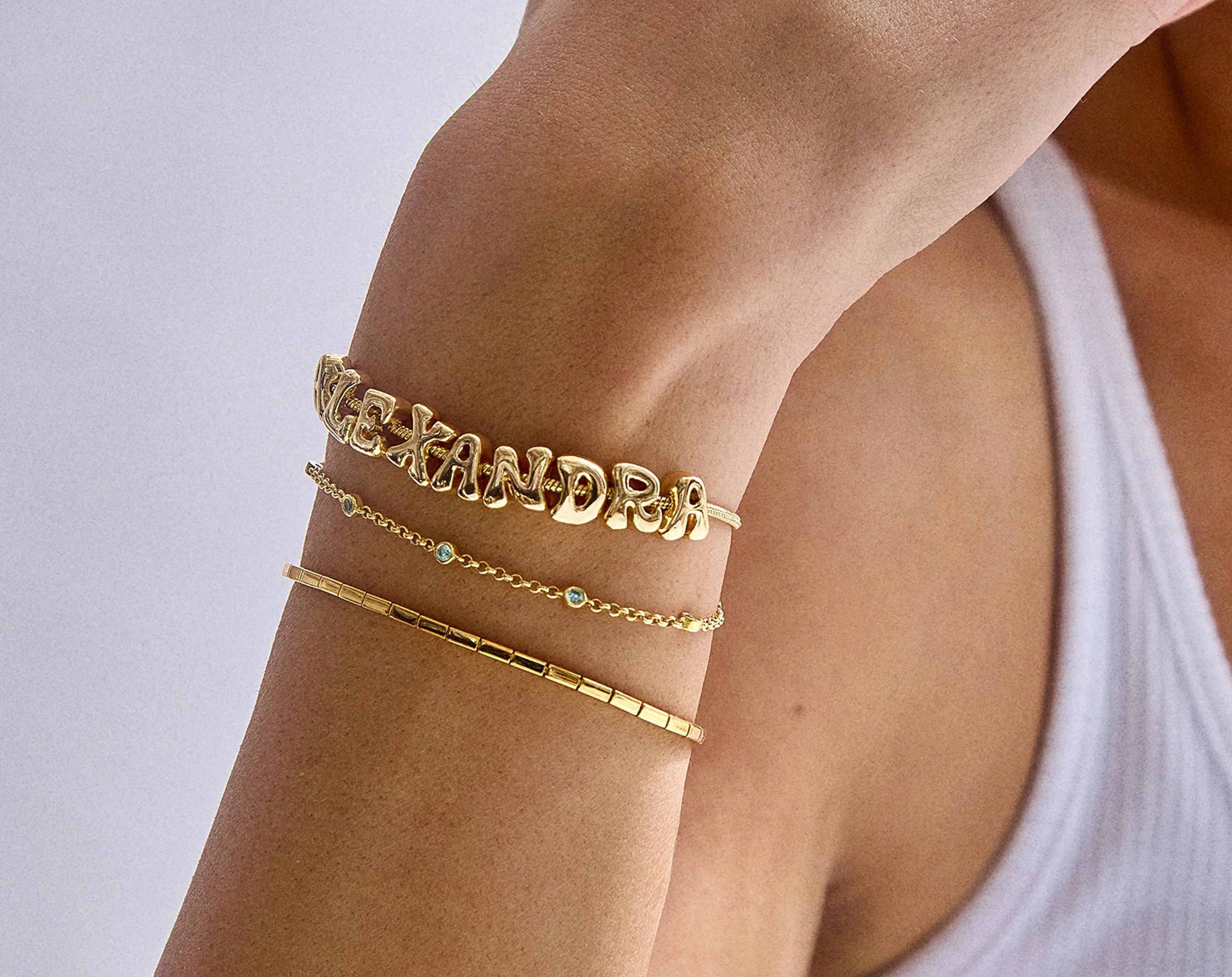 Bubble Slider Custom Bracelet - Bubble Single Strand - Image 4