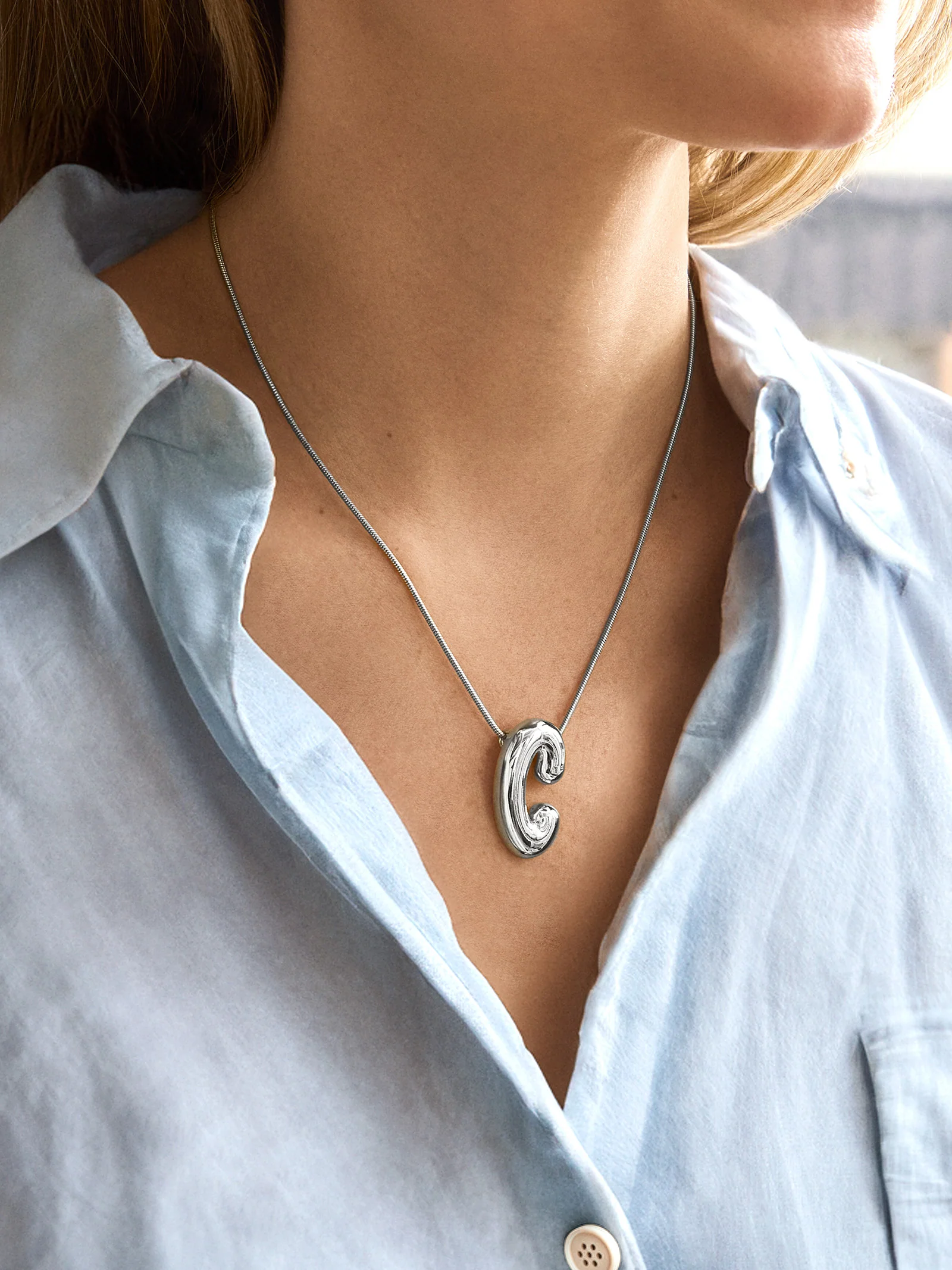 Bubble Initial Necklace - Image 14