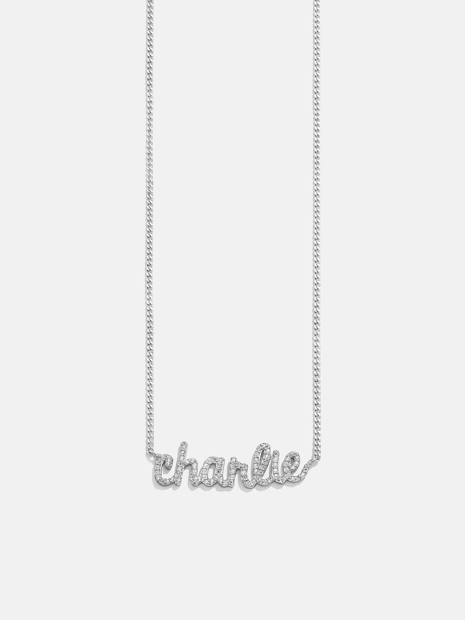14K Gold Custom Nameplate Necklace - Script - Image 5