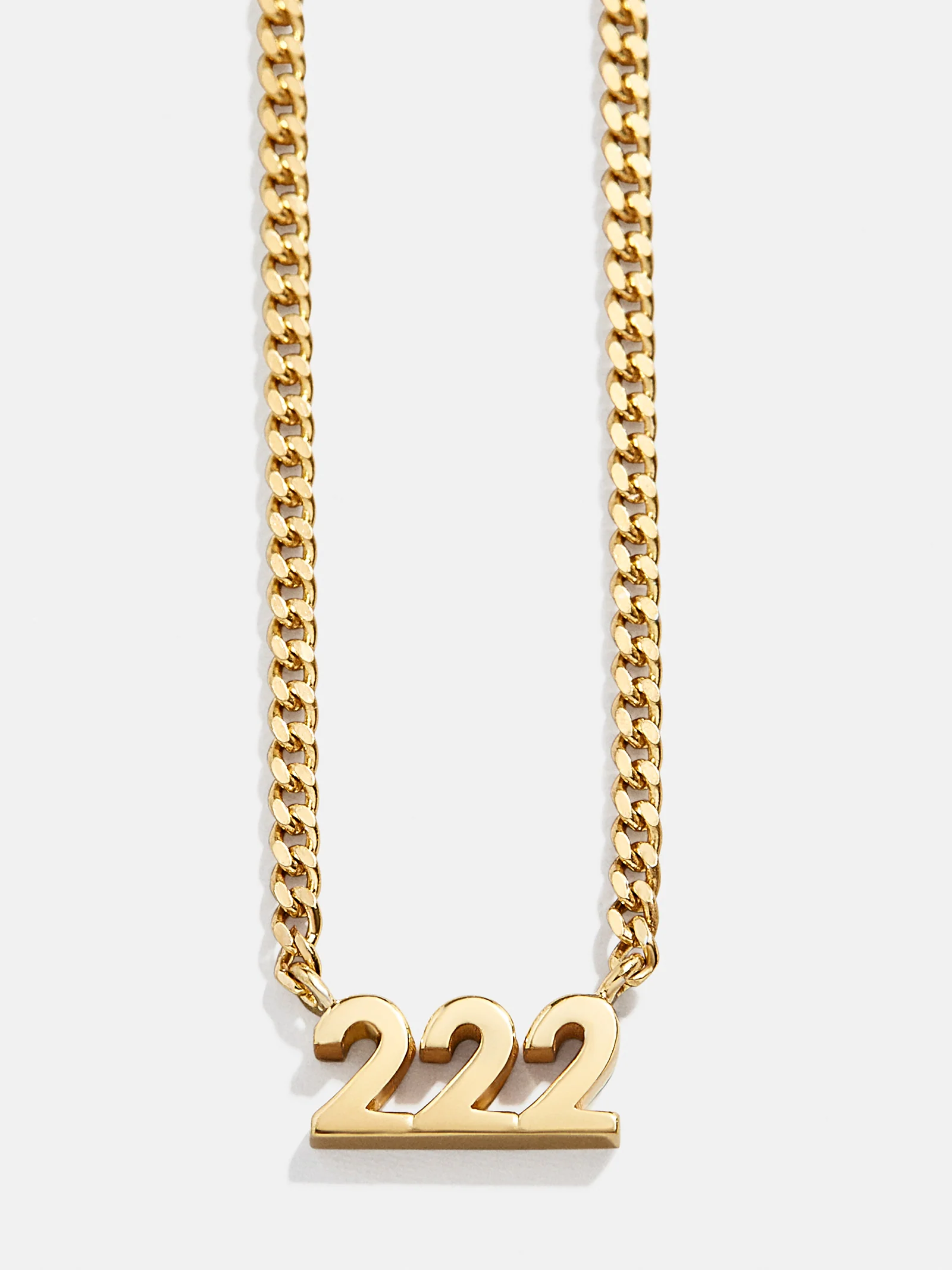 14K Gold Angel Number Custom Nameplate Necklace - Gold - Image 3