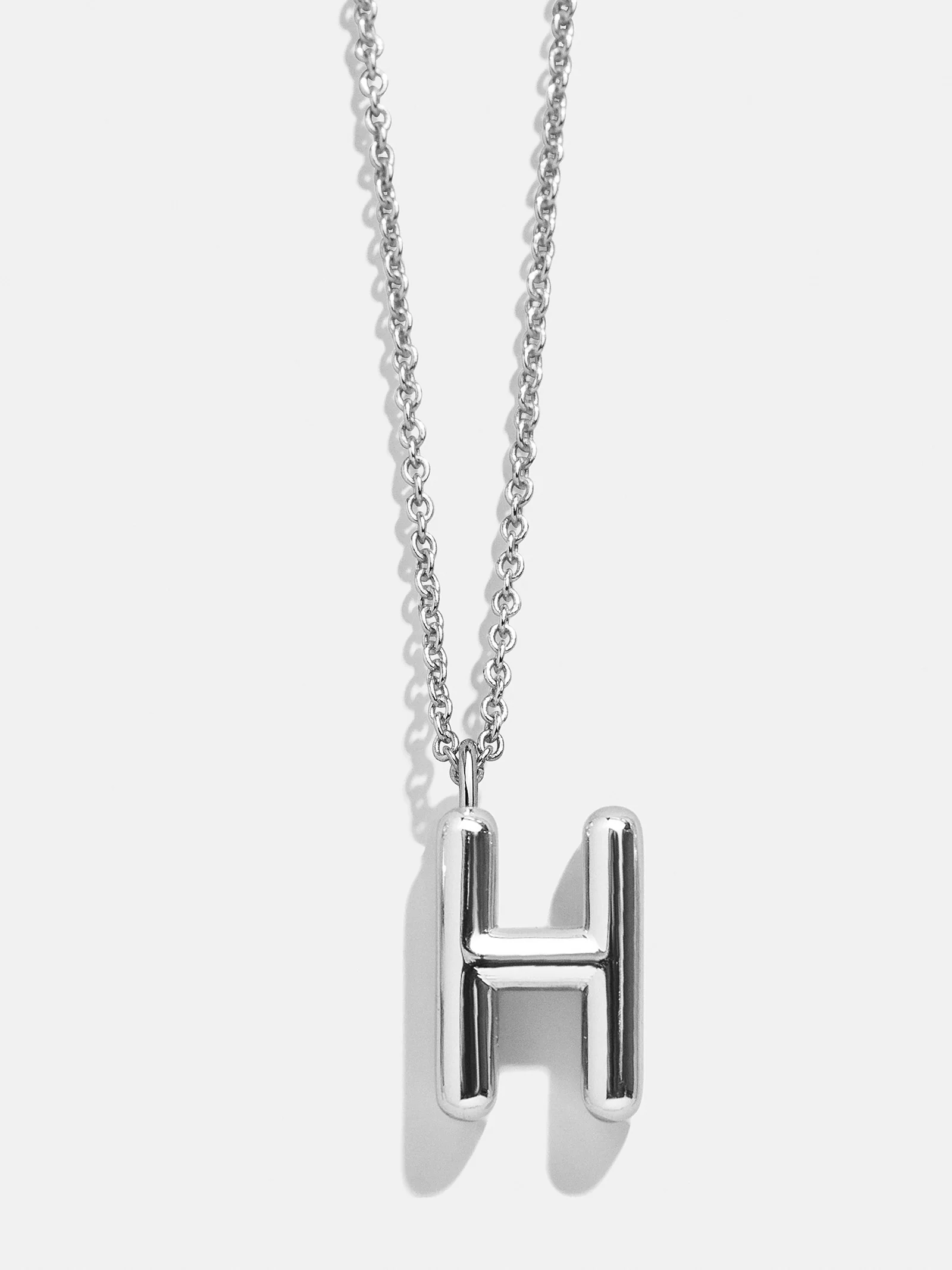 Classic Silver Initial Necklace - Silver - Image 10