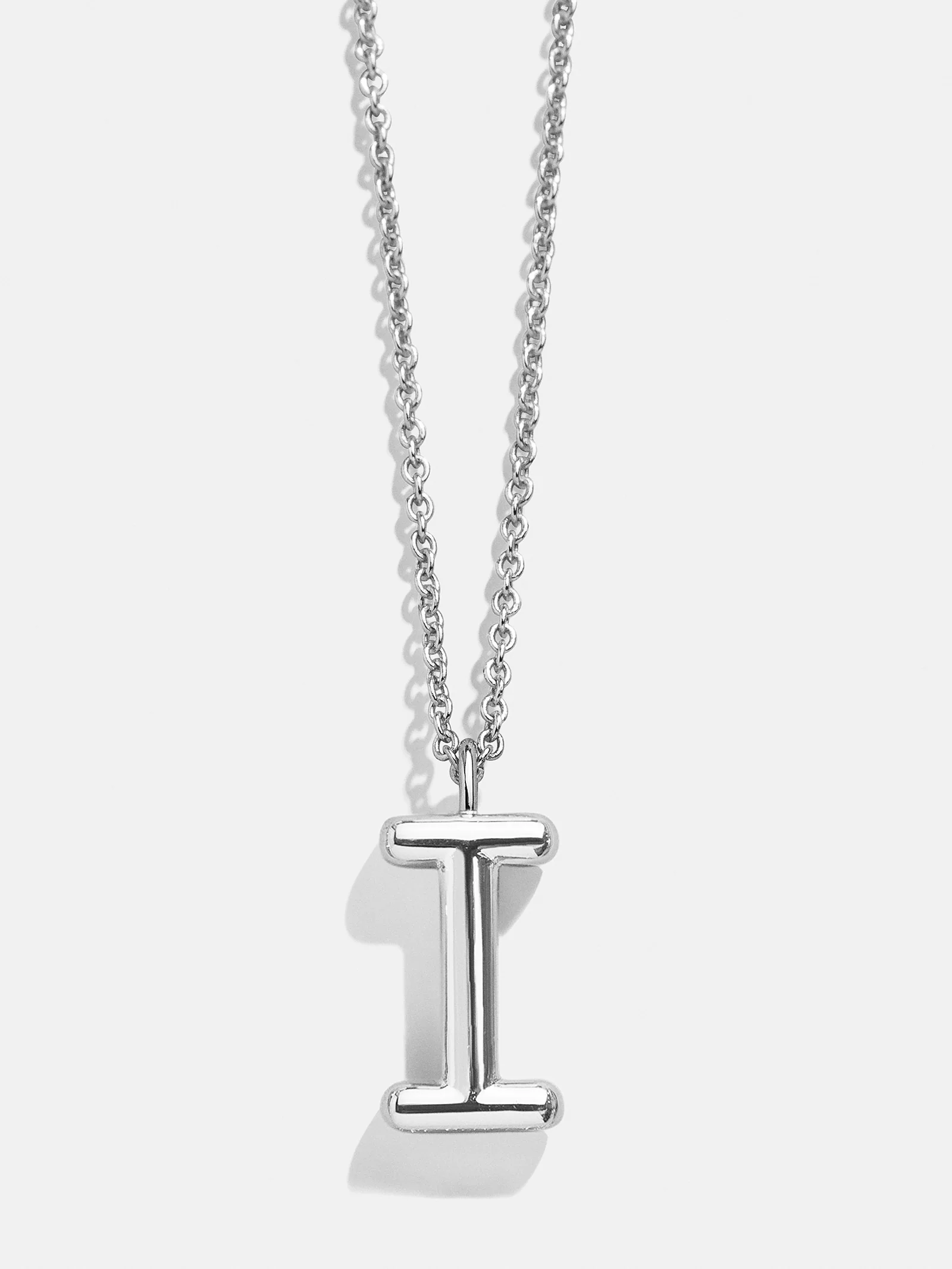 Classic Silver Initial Necklace - Silver - Image 11