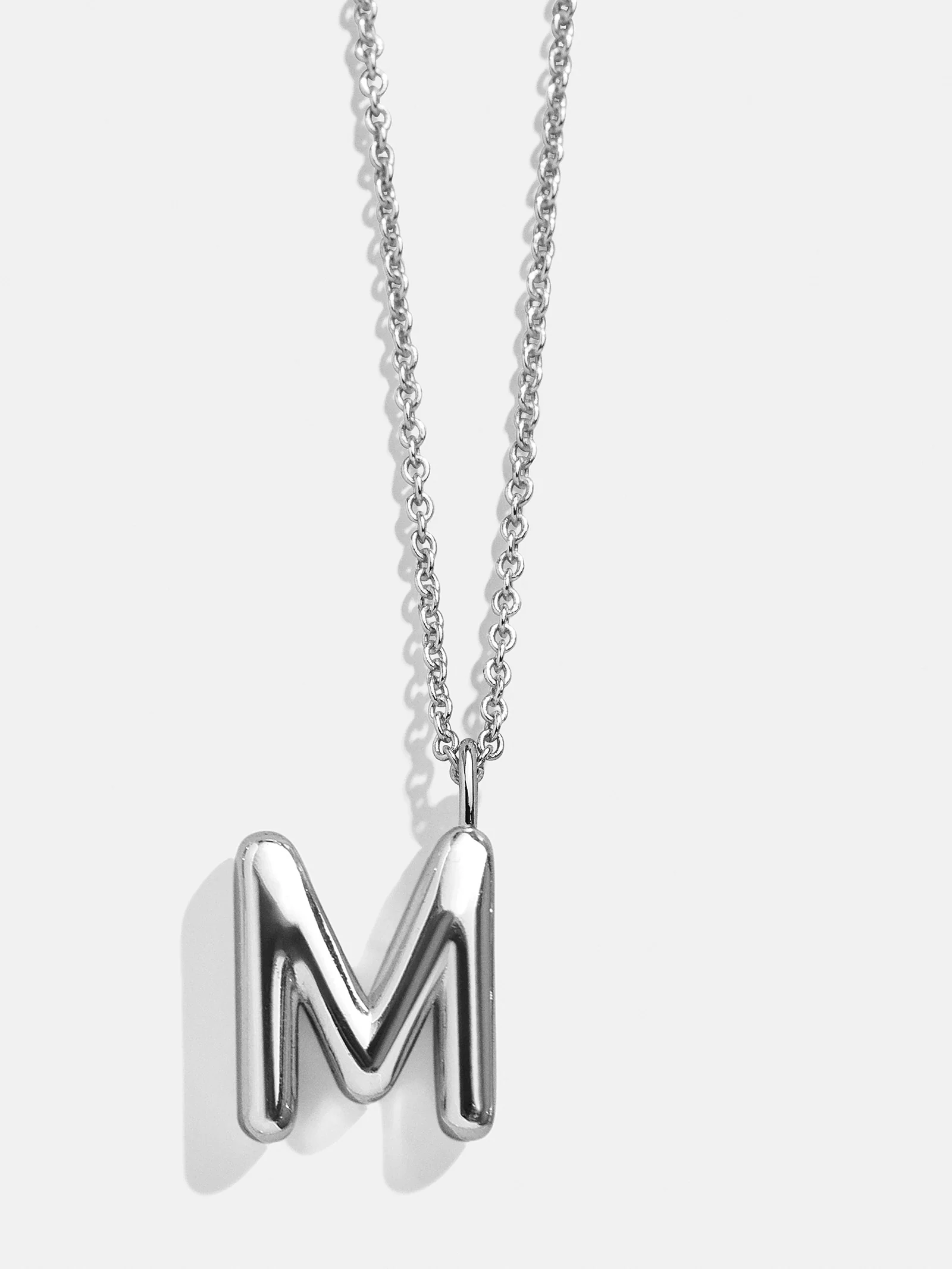 Classic Silver Initial Necklace - Silver - Image 13