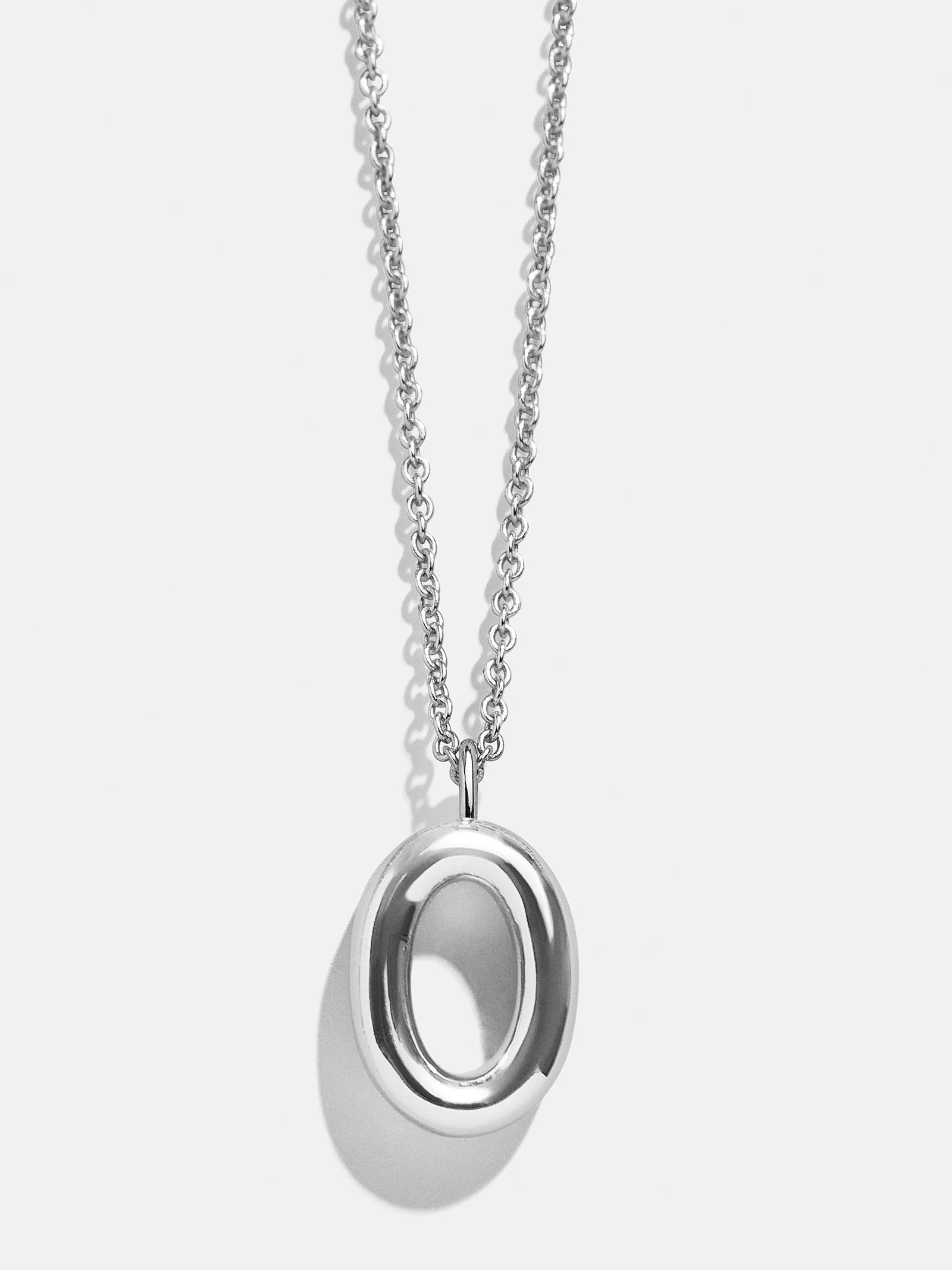 Classic Silver Initial Necklace - Silver - Image 15
