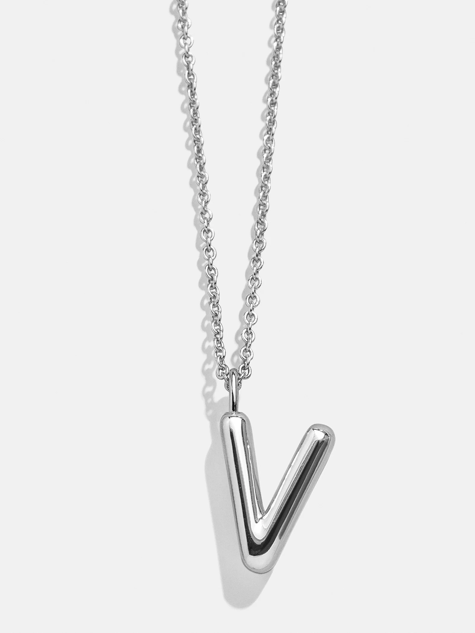 Classic Silver Initial Necklace - Silver - Image 21