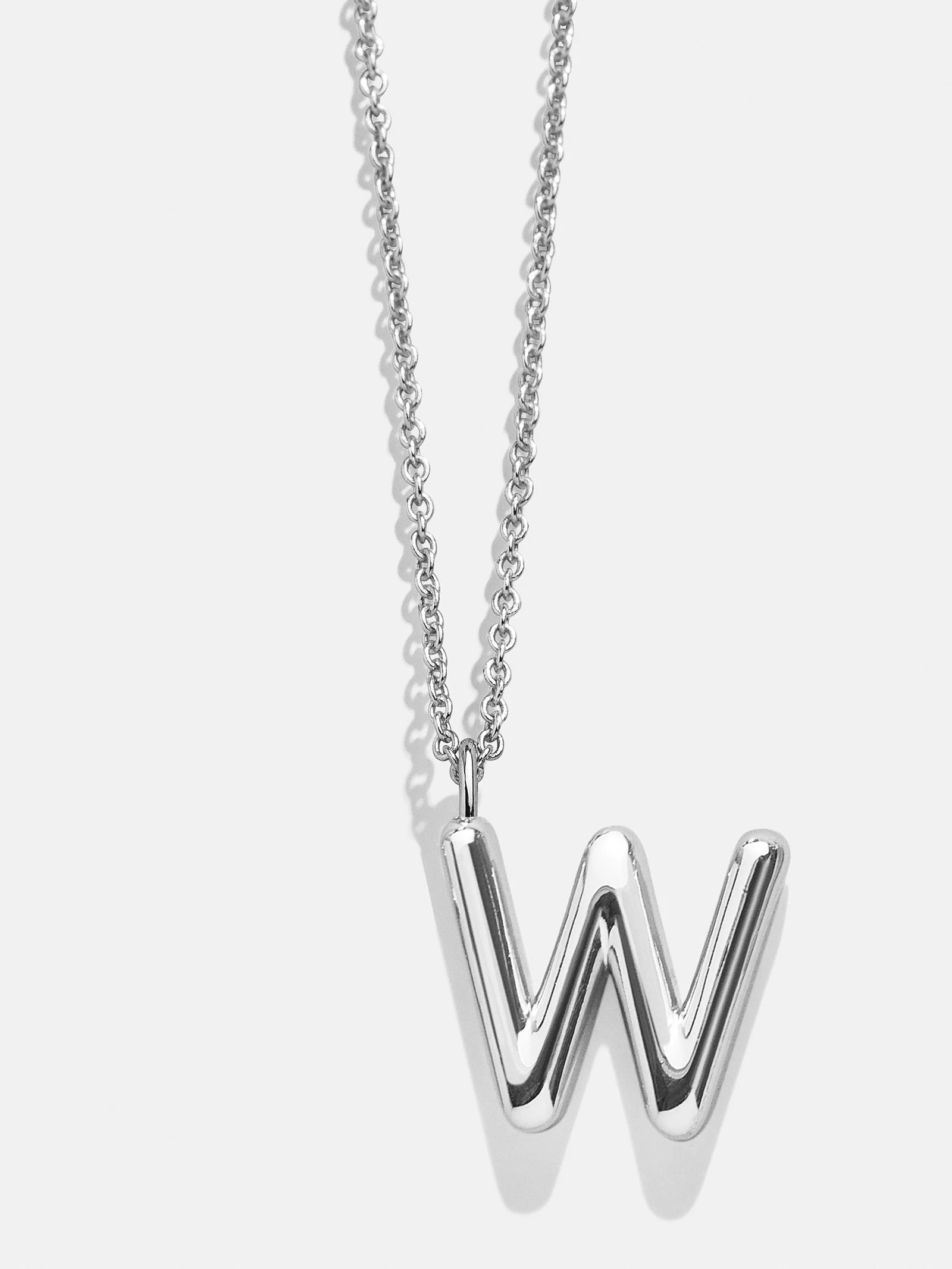 Classic Silver Initial Necklace - Silver - Image 22