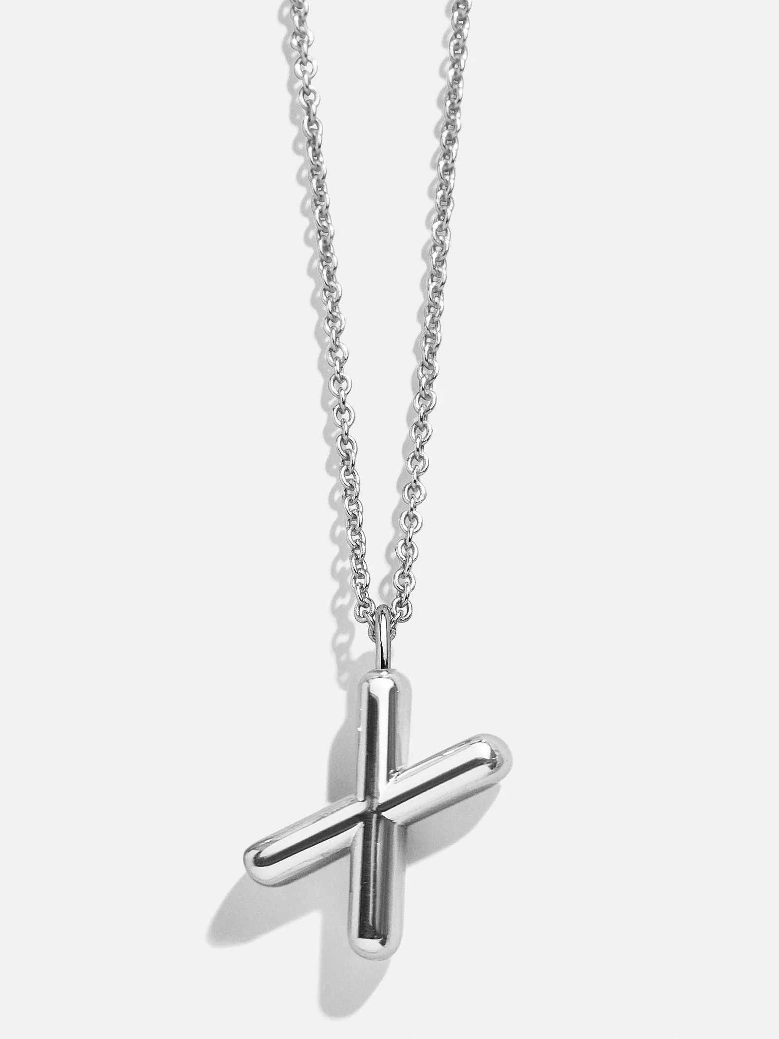 Classic Silver Initial Necklace - Silver - Image 23