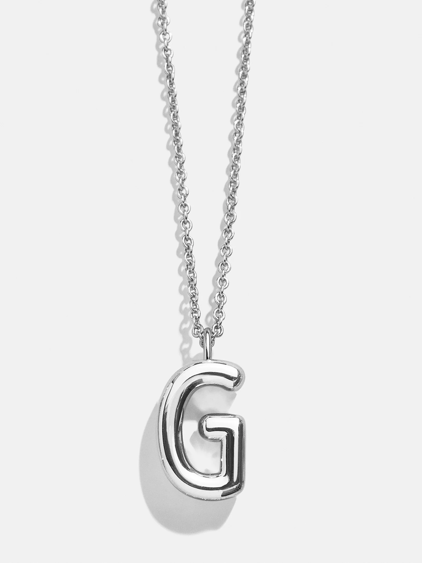 Classic Silver Initial Necklace - Silver - Image 9