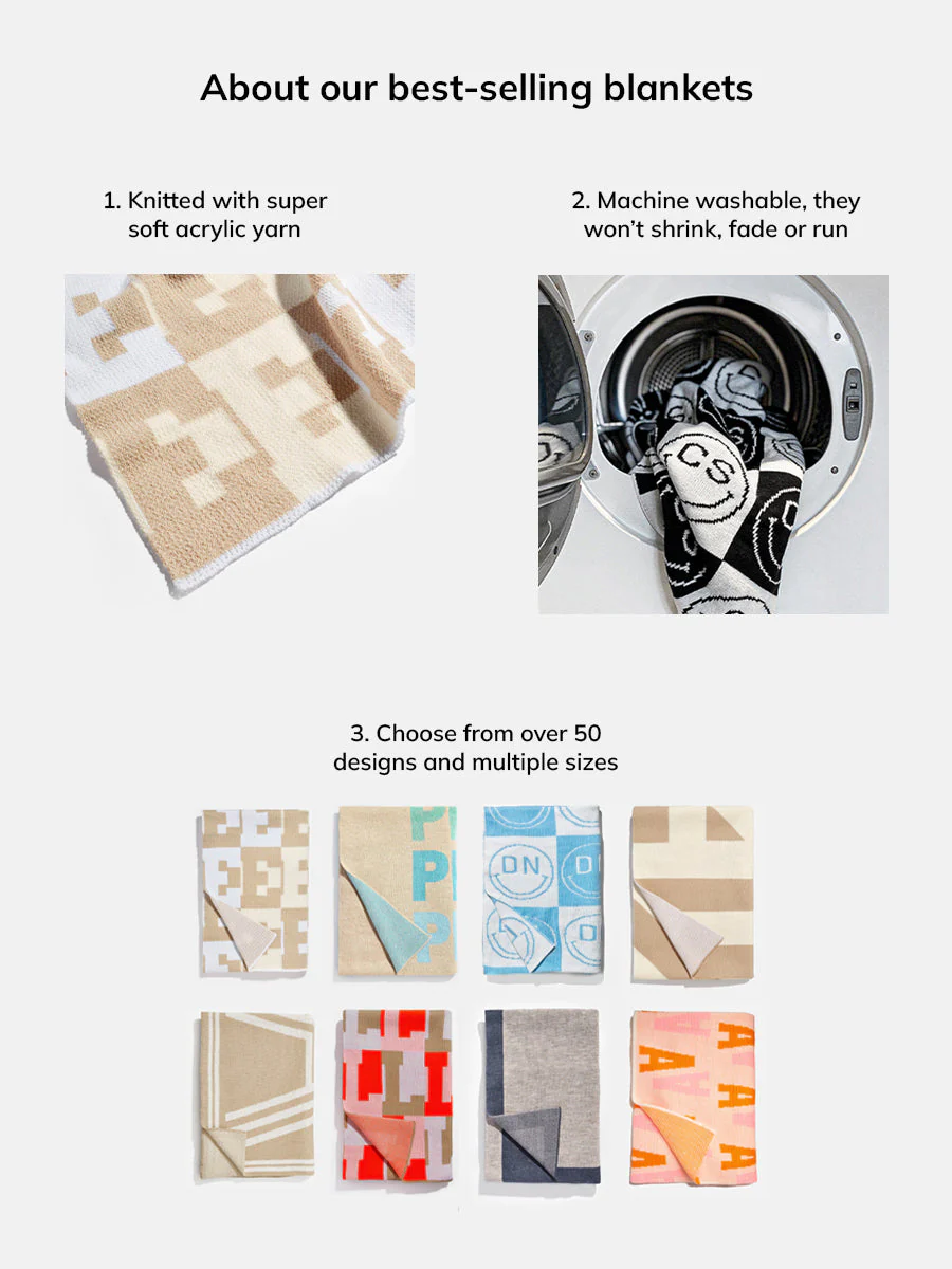 Get Wavy Custom Blanket - Beige/Multi - Image 8