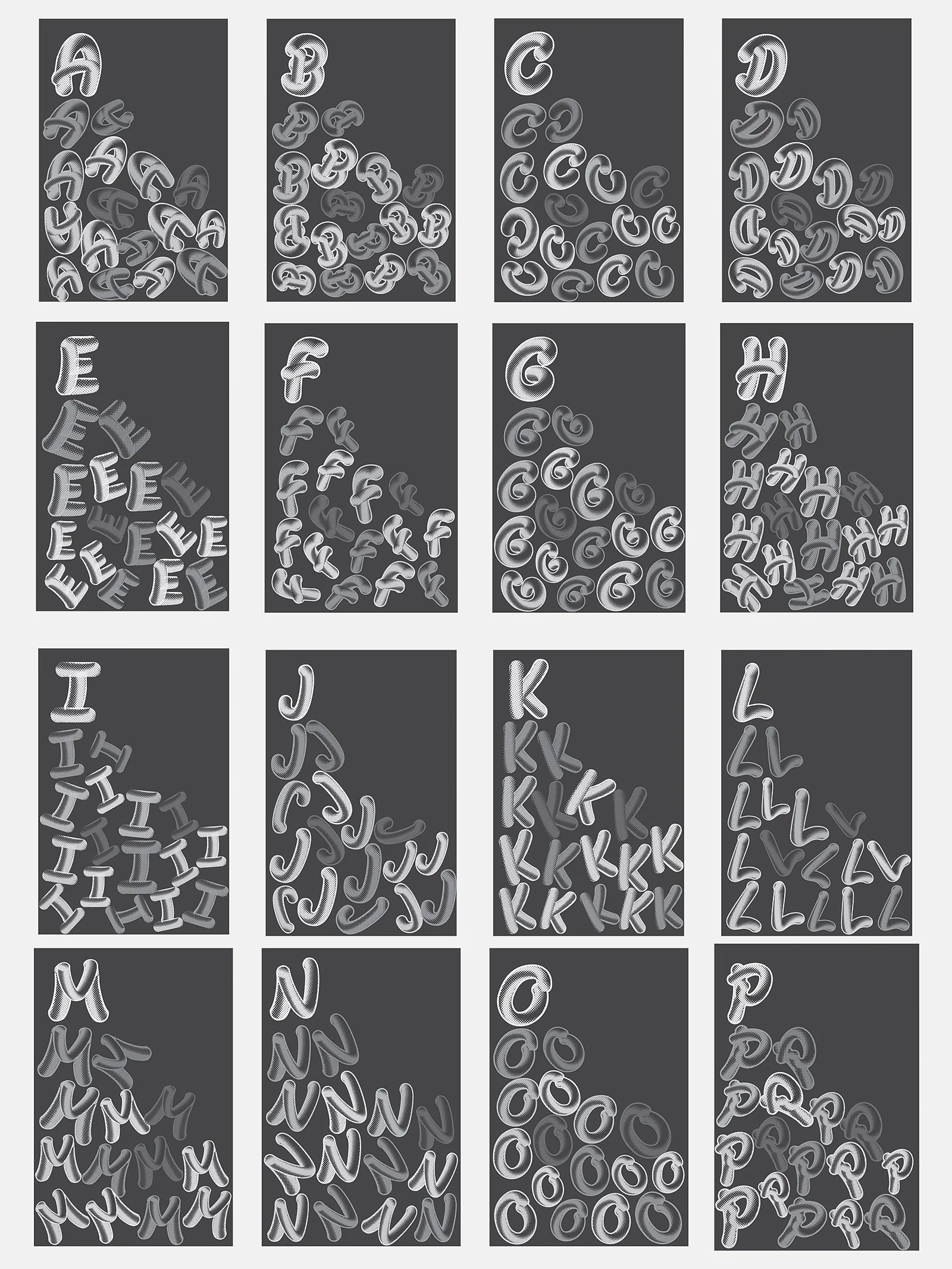 Retro Bubble Custom Initial Blanket - Beige/Multi - Image 4