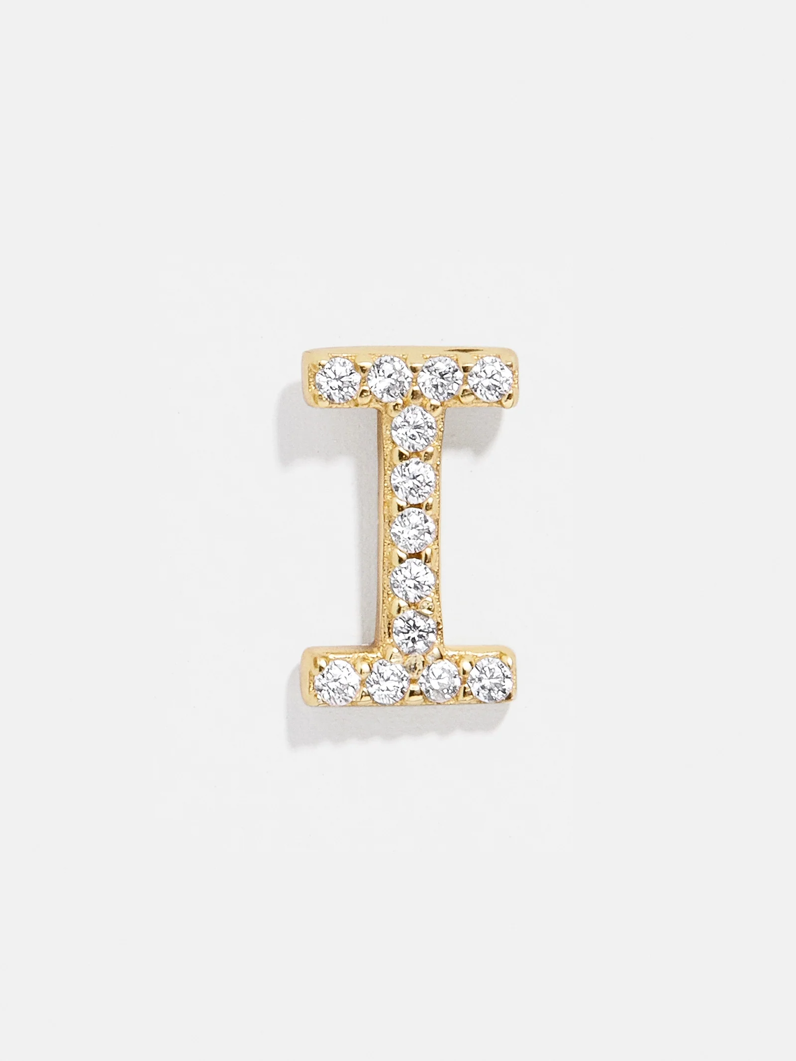 Single 18K Gold Initial Earring - Gold/Pavé - Image 11