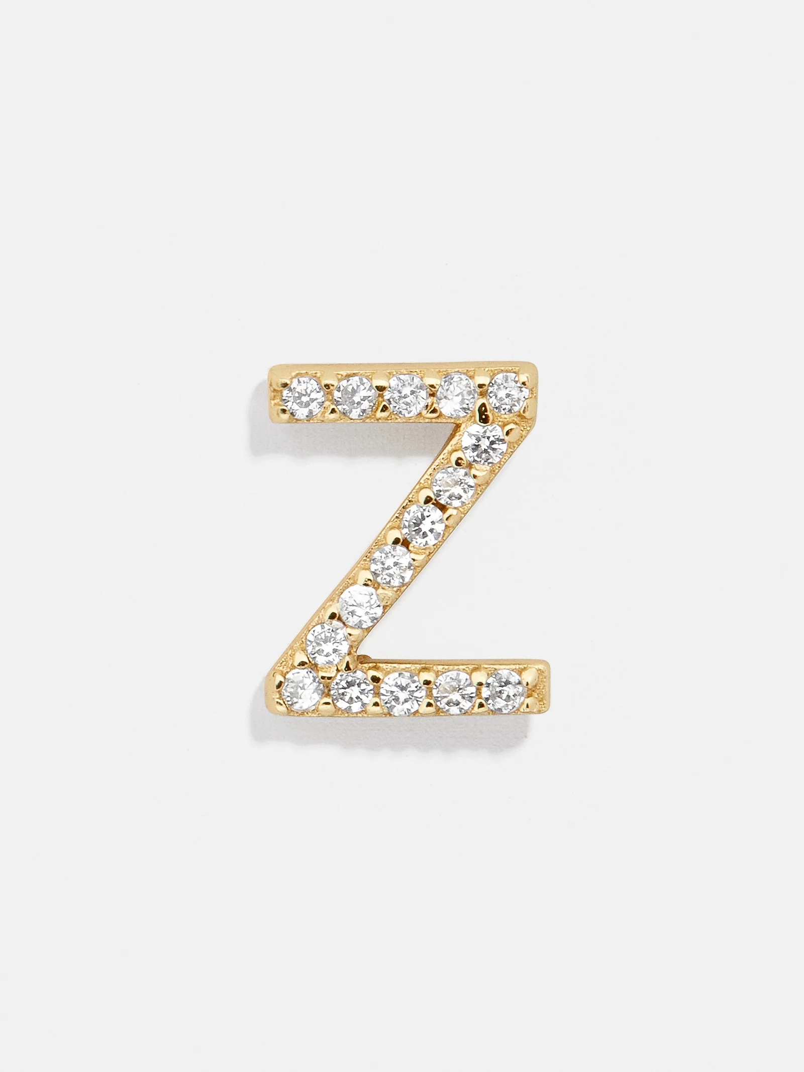 Single 18K Gold Initial Earring - Gold/Pavé - Image 24
