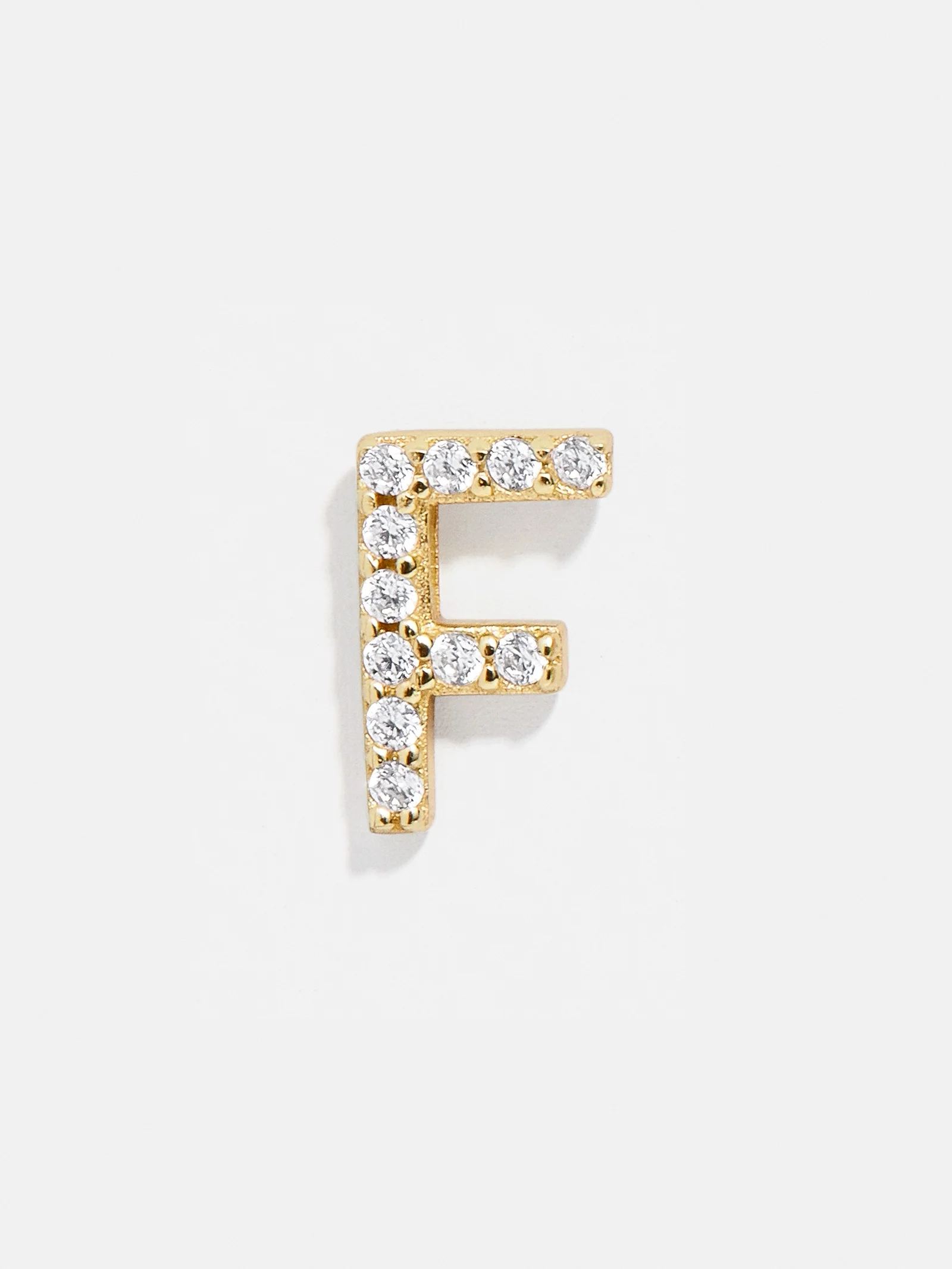 Single 18K Gold Initial Earring - Gold/Pavé - Image 8