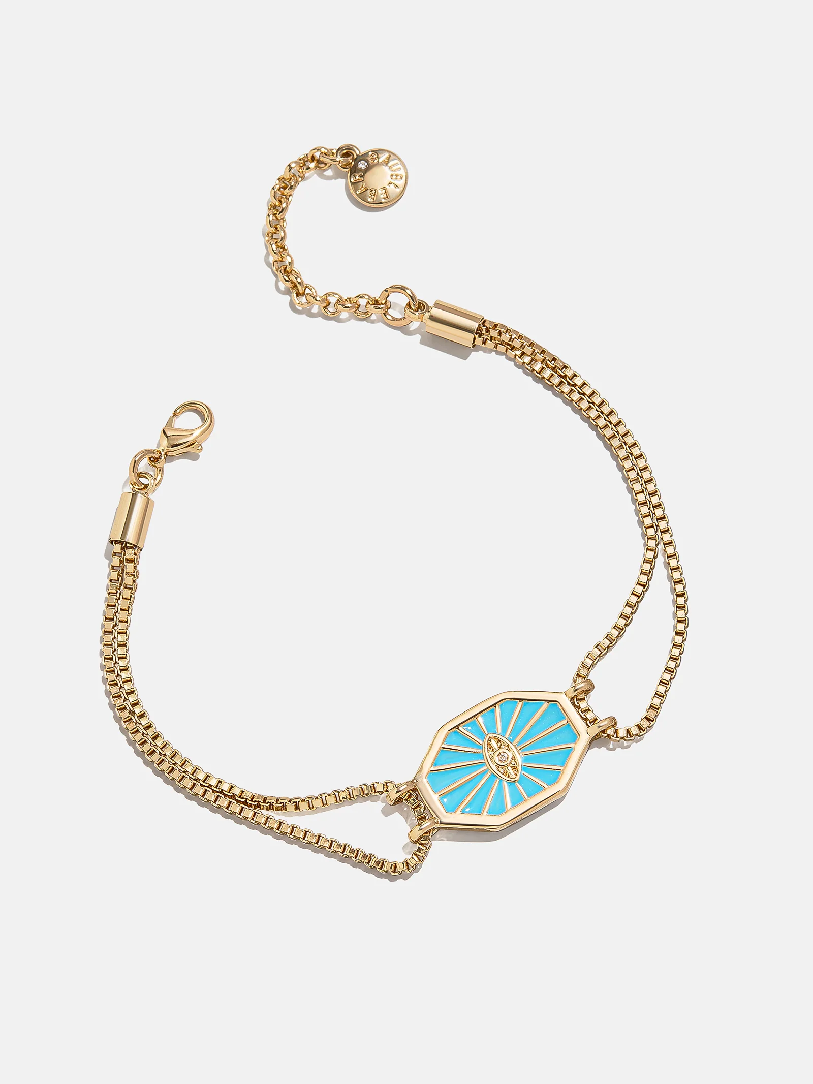 Evil Eye Reversible Bracelet - Gold/Turquoise - Image 3
