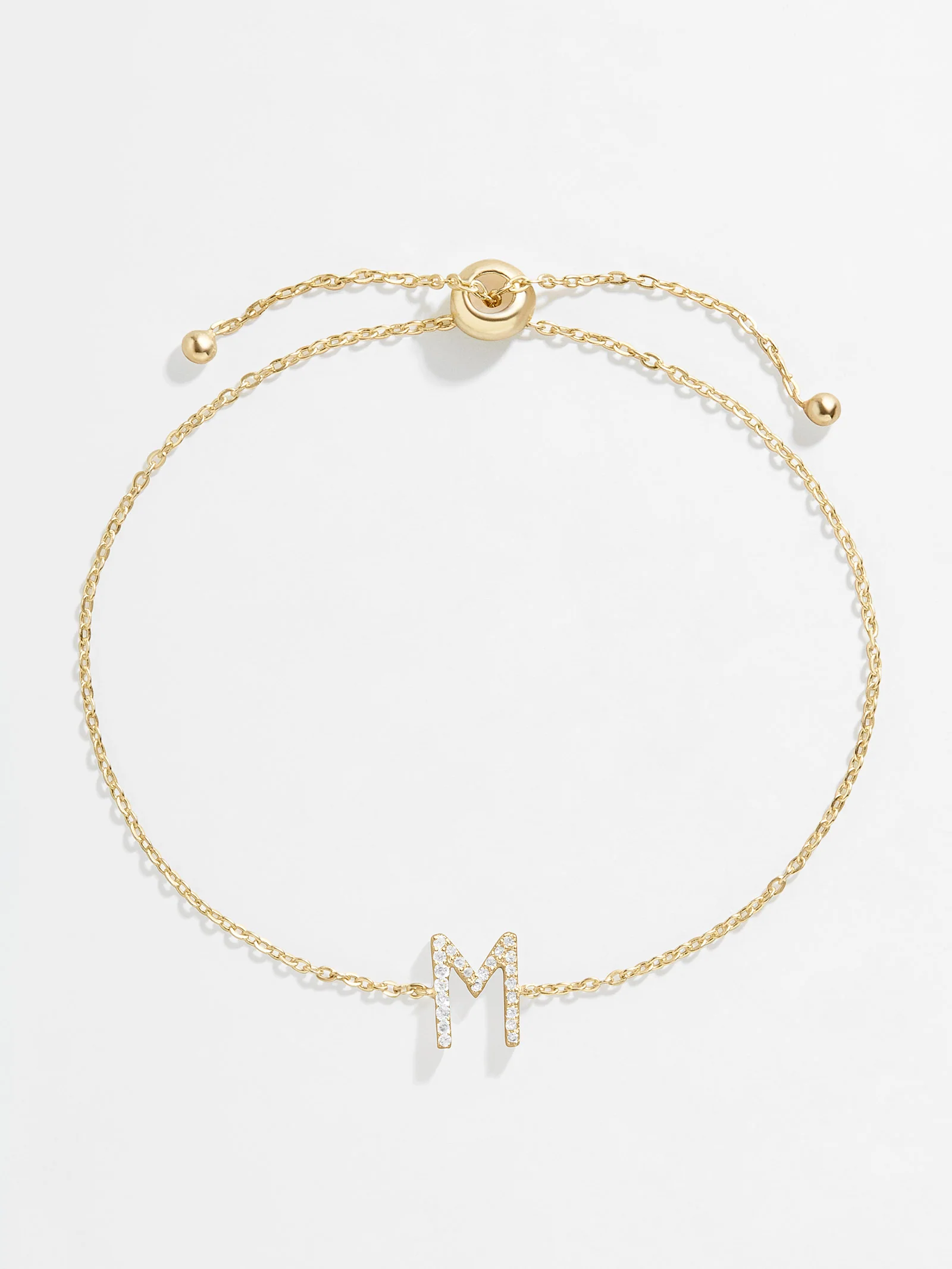 14K Gold & Diamond Initial Bracelet - Gold/Pavé - Image 16