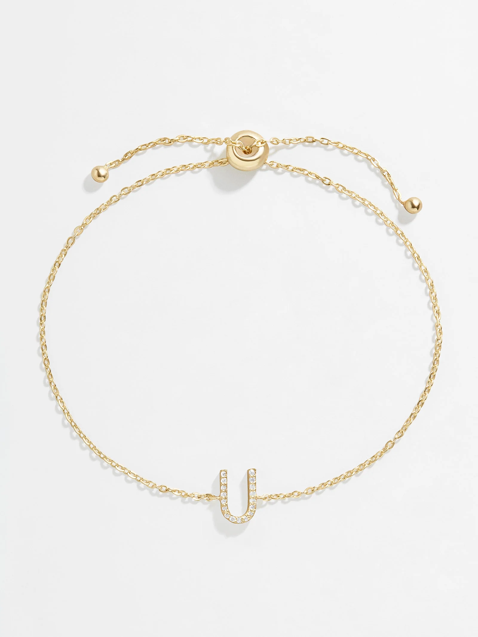 14K Gold & Diamond Initial Bracelet - Gold/Pavé - Image 24