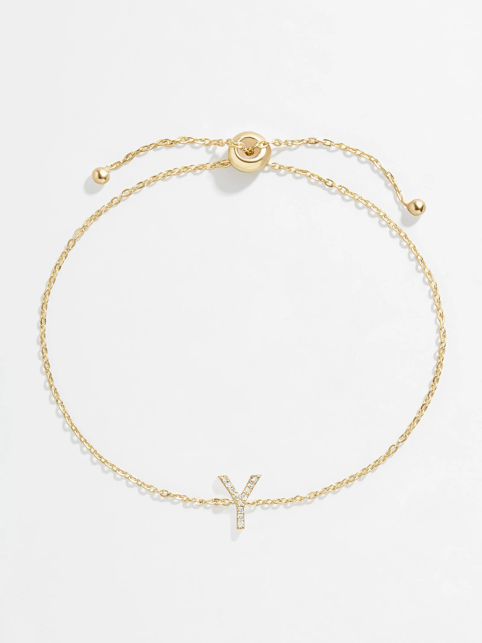 14K Gold & Diamond Initial Bracelet - Gold/Pavé - Image 28
