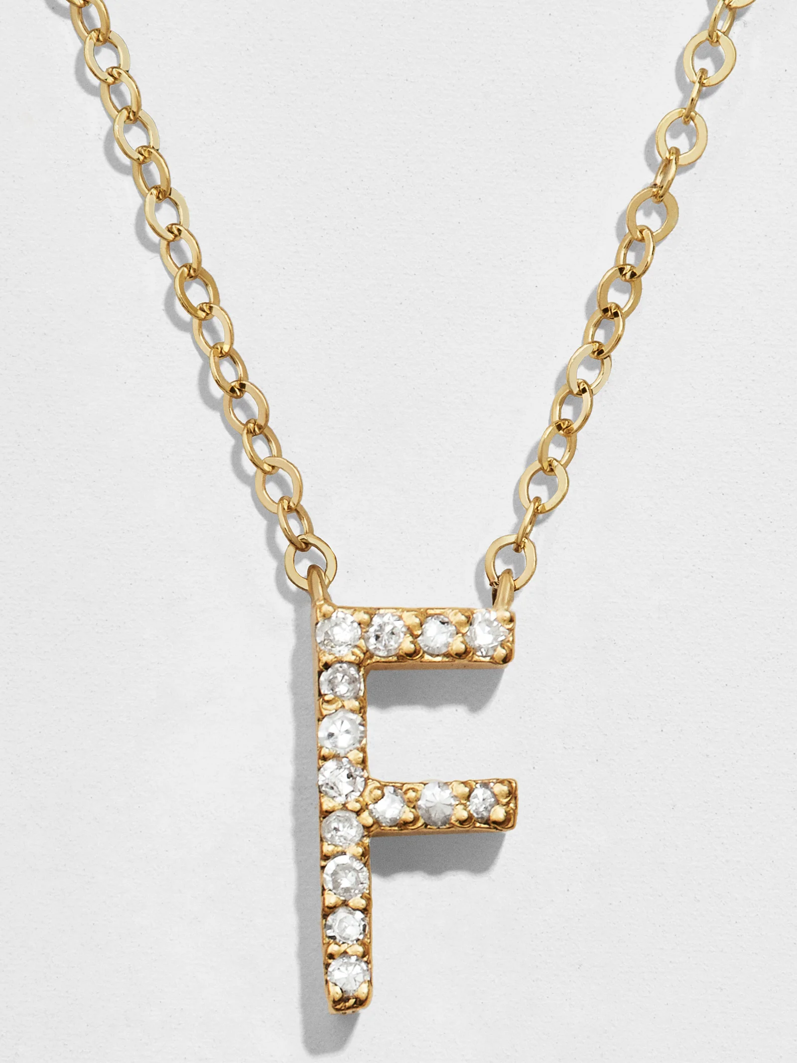 14K Gold Diamond Initial Necklace - Image 9