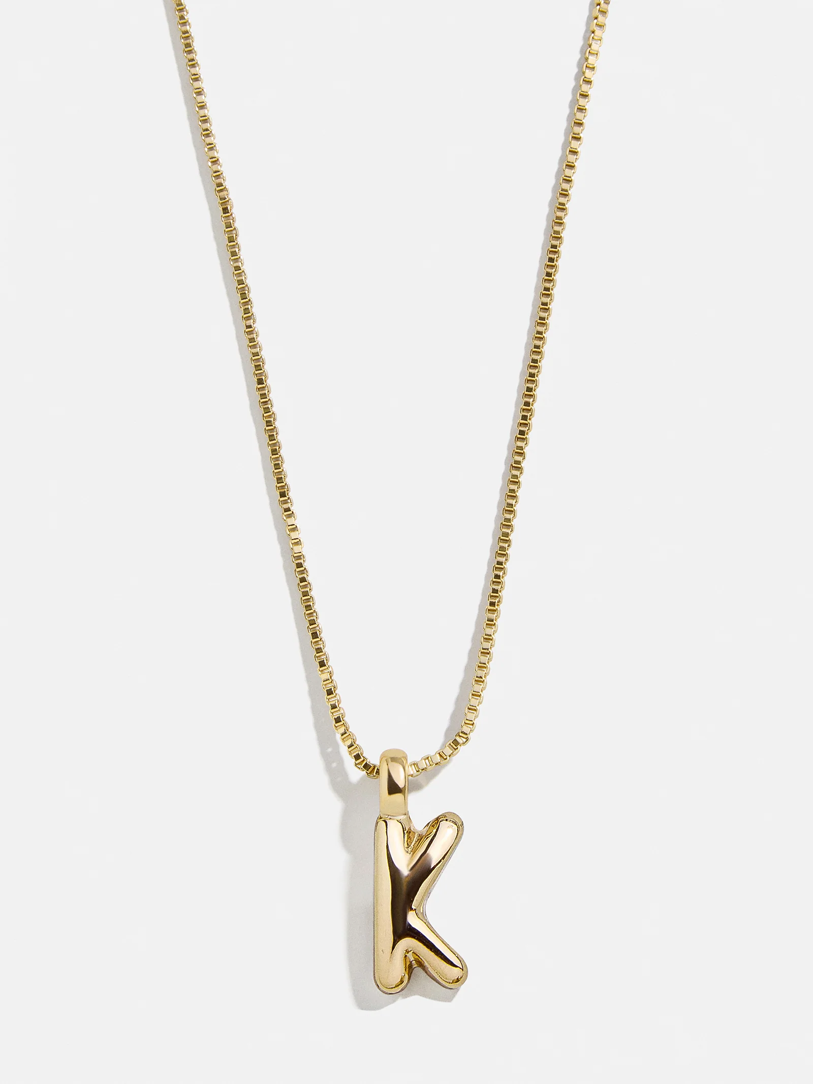 Gwen Mini Bubble Initial Necklace - Gold - Image 14