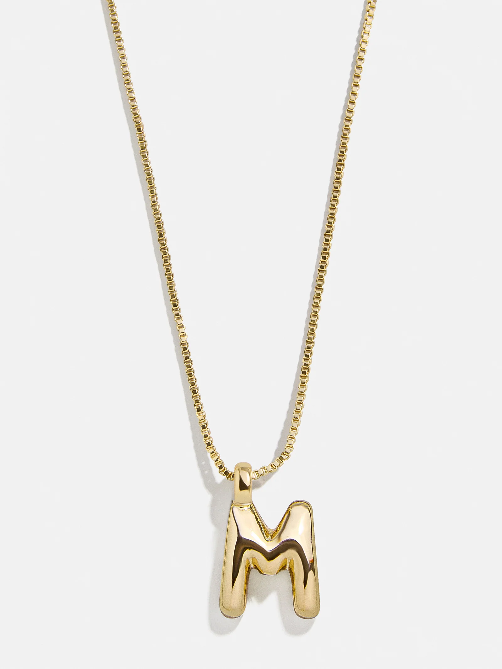 Gwen Mini Bubble Initial Necklace - Gold - Image 16