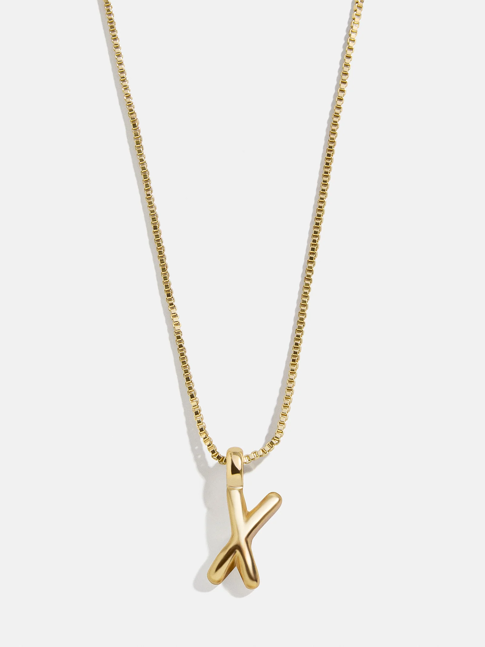 Gwen Mini Bubble Initial Necklace - Gold - Image 27
