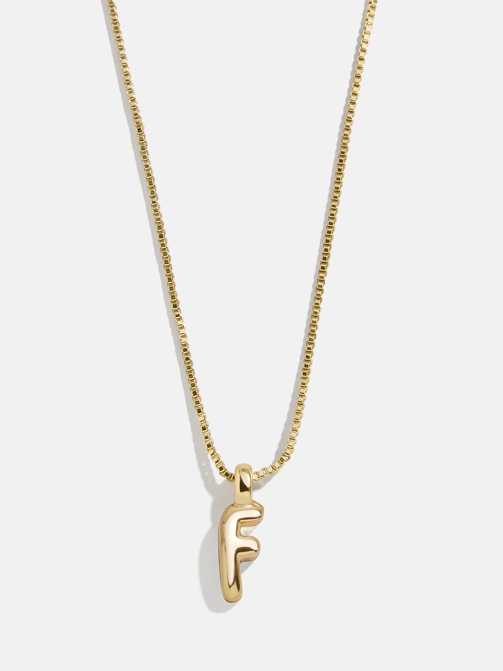 Gwen Mini Bubble Initial Necklace - Gold - Image 9