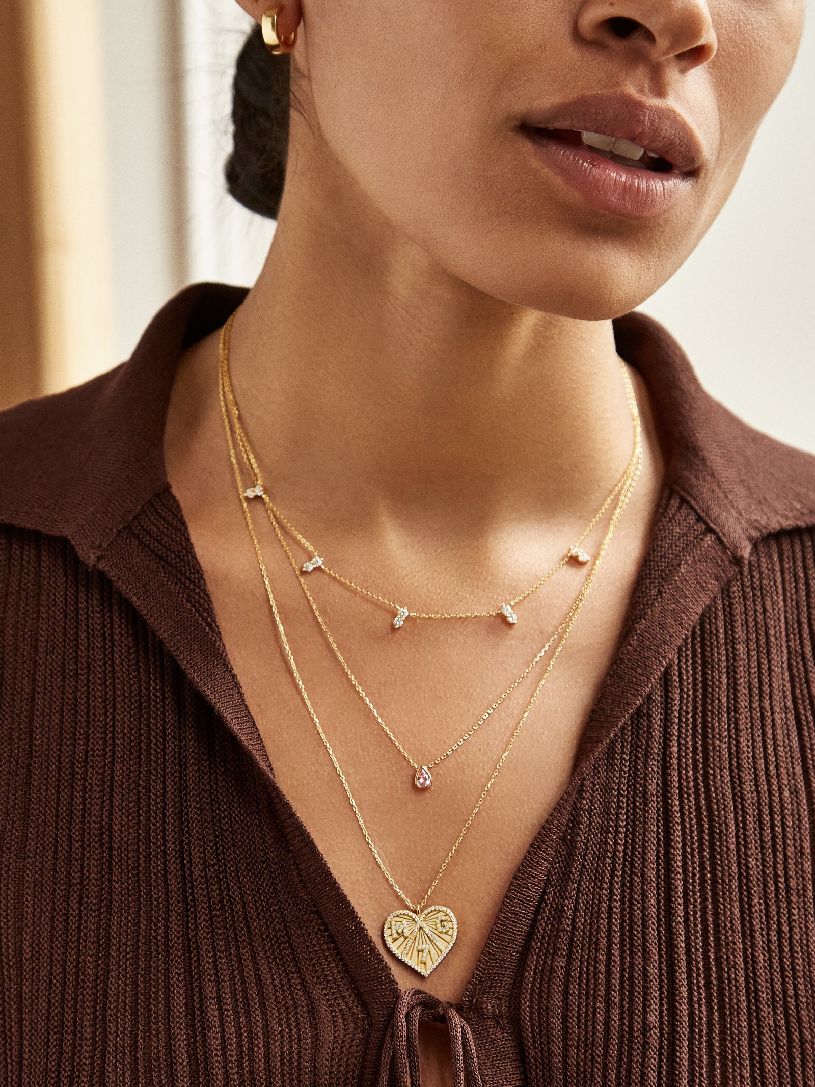 14K Gold Custom Heart Necklace - Image 4