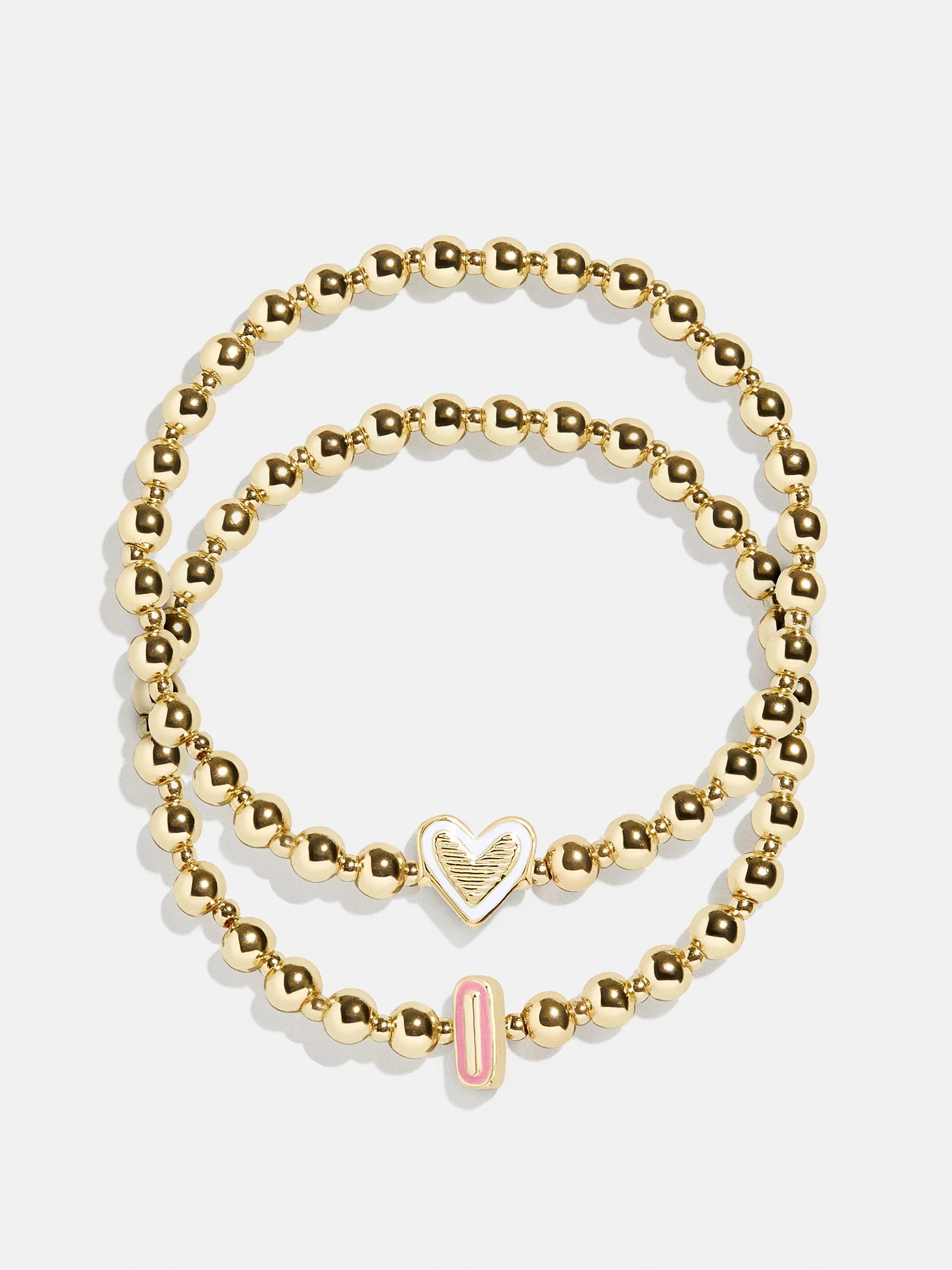 Initial & Heart Kids' Pisa Bracelet Set - Gold - Image 12