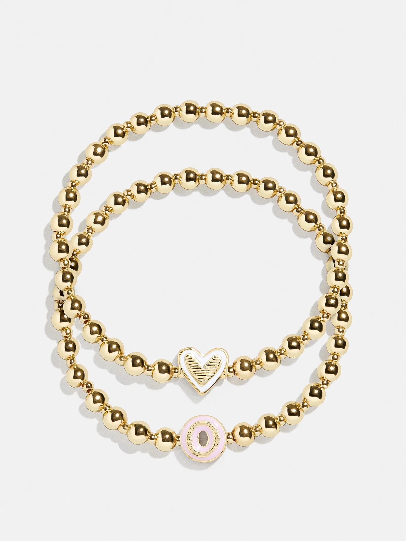 Initial & Heart Kids' Pisa Bracelet Set - Gold - Image 18