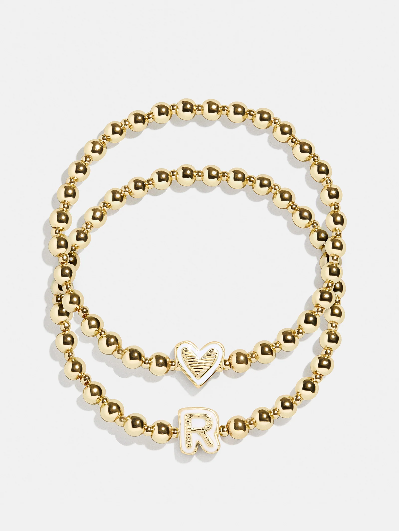 Initial & Heart Kids' Pisa Bracelet Set - Gold - Image 21