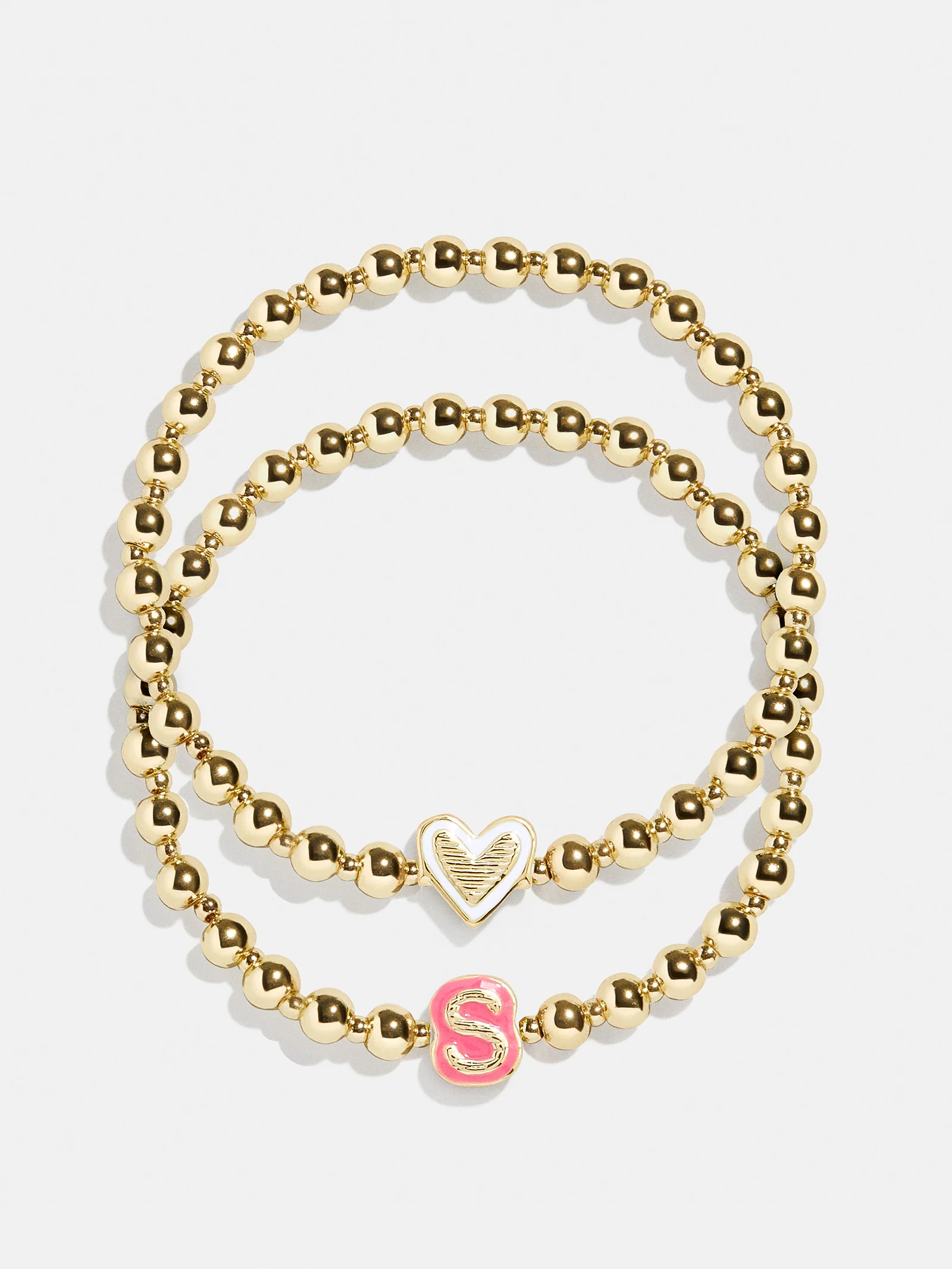 Initial & Heart Kids' Pisa Bracelet Set - Gold - Image 22