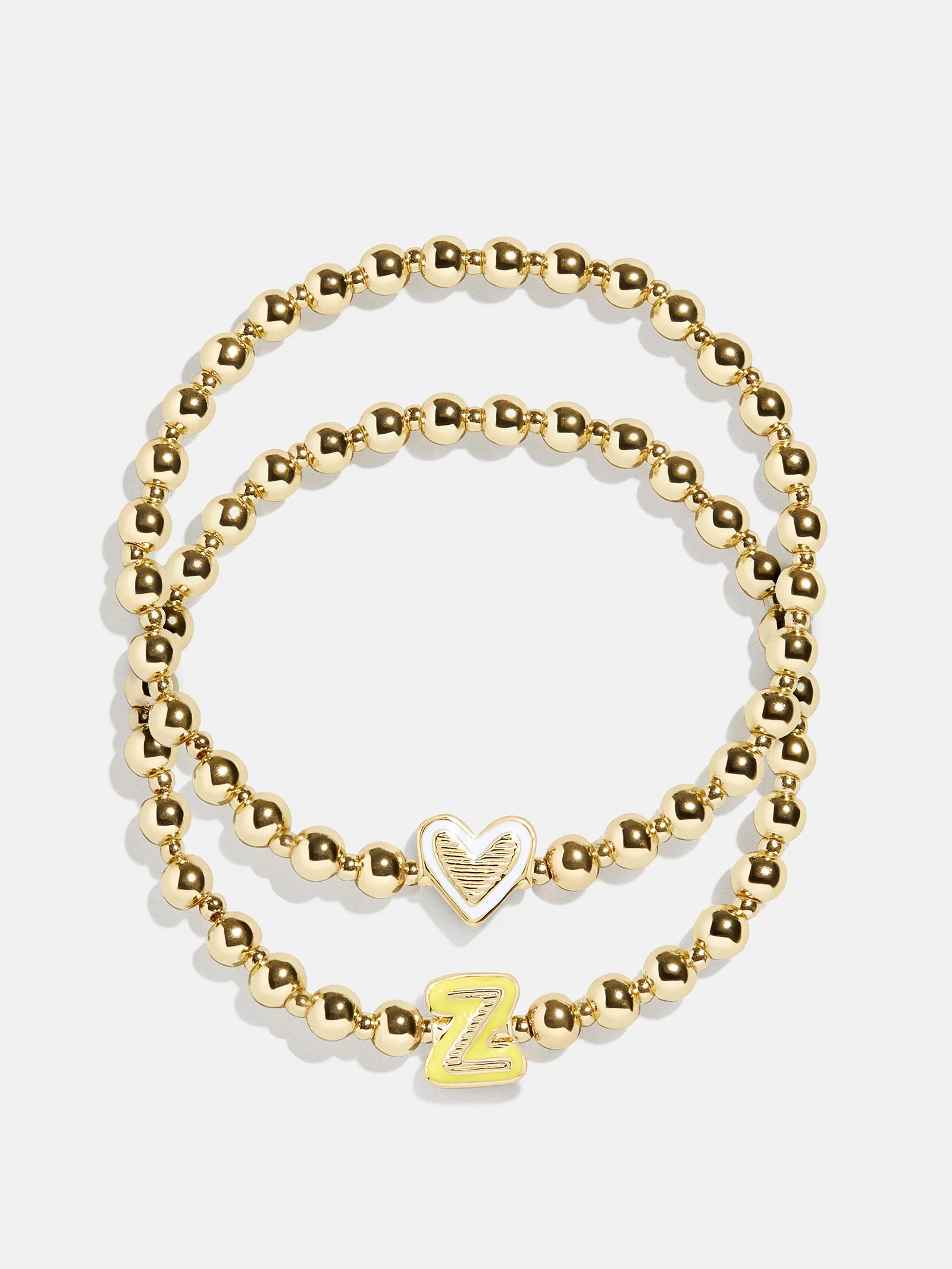 Initial & Heart Kids' Pisa Bracelet Set - Gold - Image 29