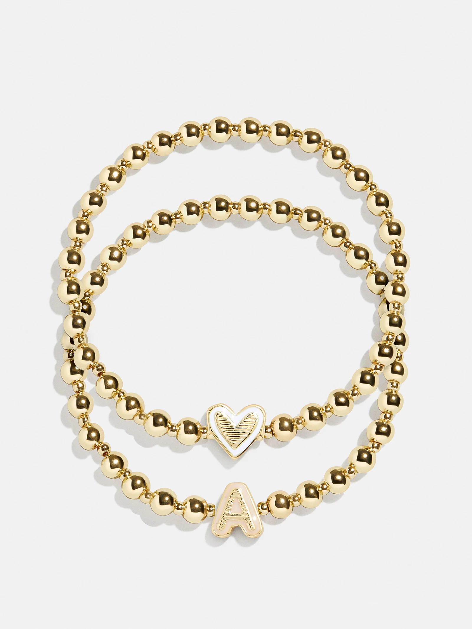 Initial & Heart Kids' Pisa Bracelet Set - Gold - Image 4