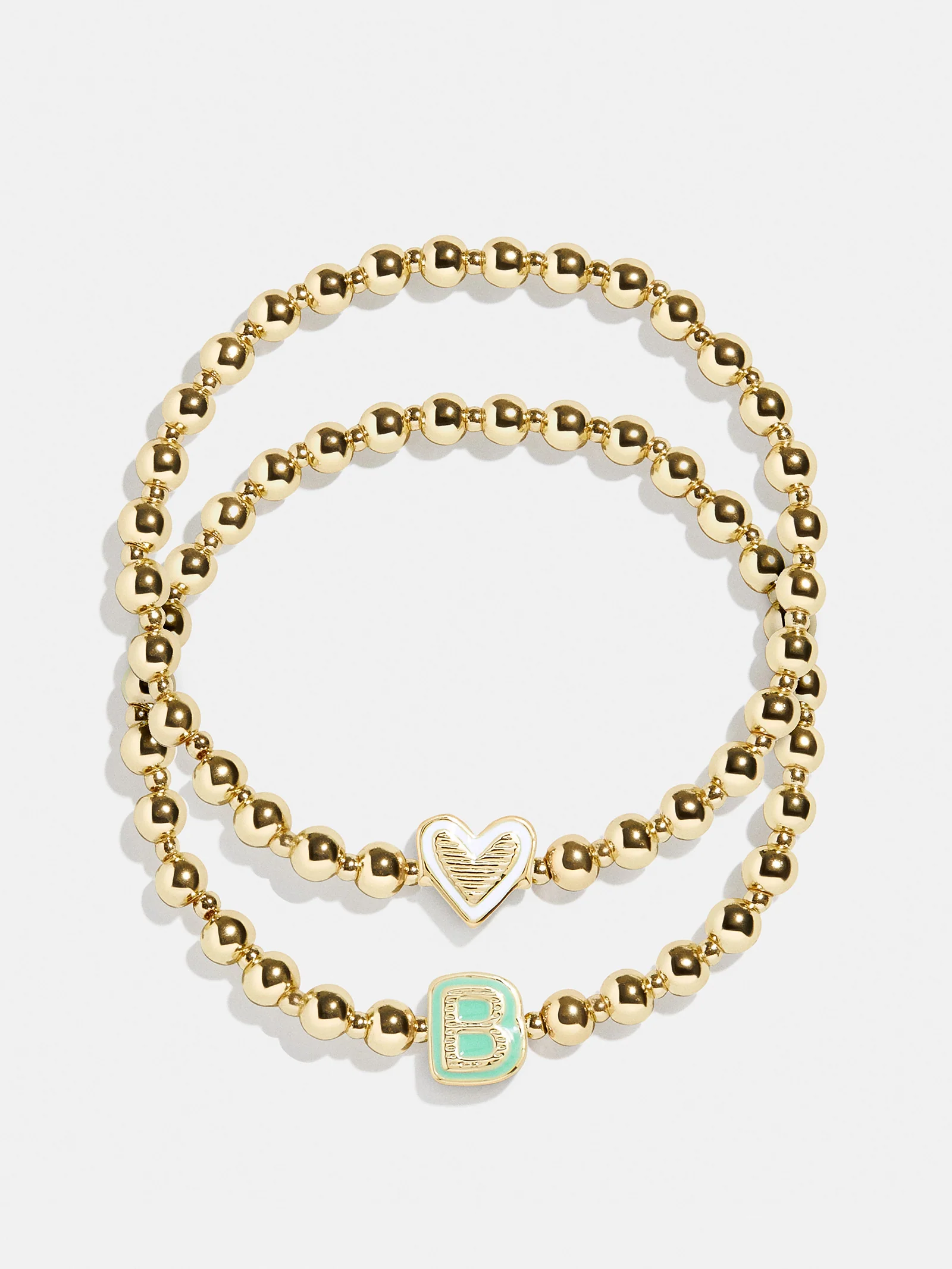 Initial & Heart Kids' Pisa Bracelet Set - Gold - Image 5