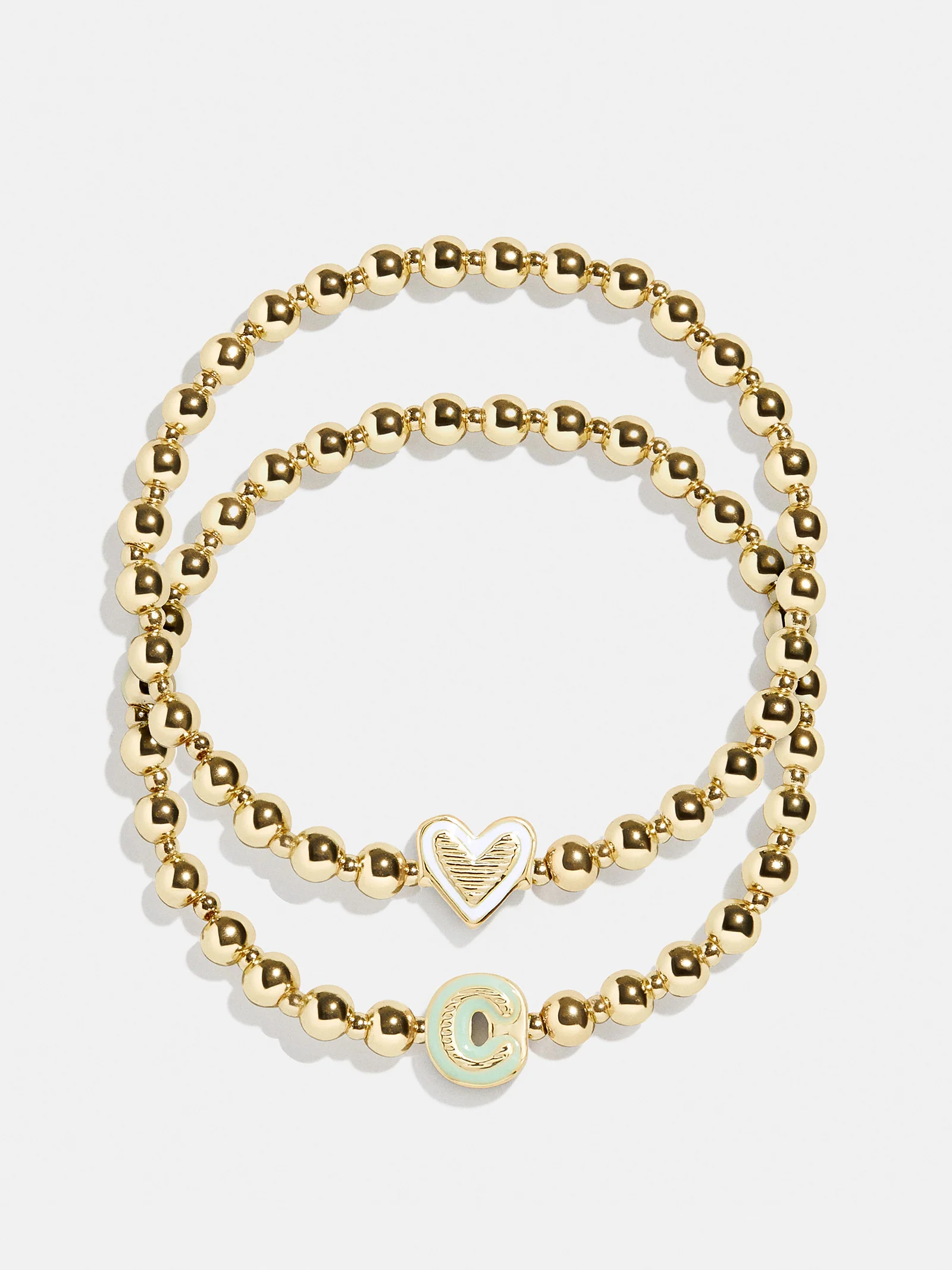 Initial & Heart Kids' Pisa Bracelet Set - Gold - Image 6