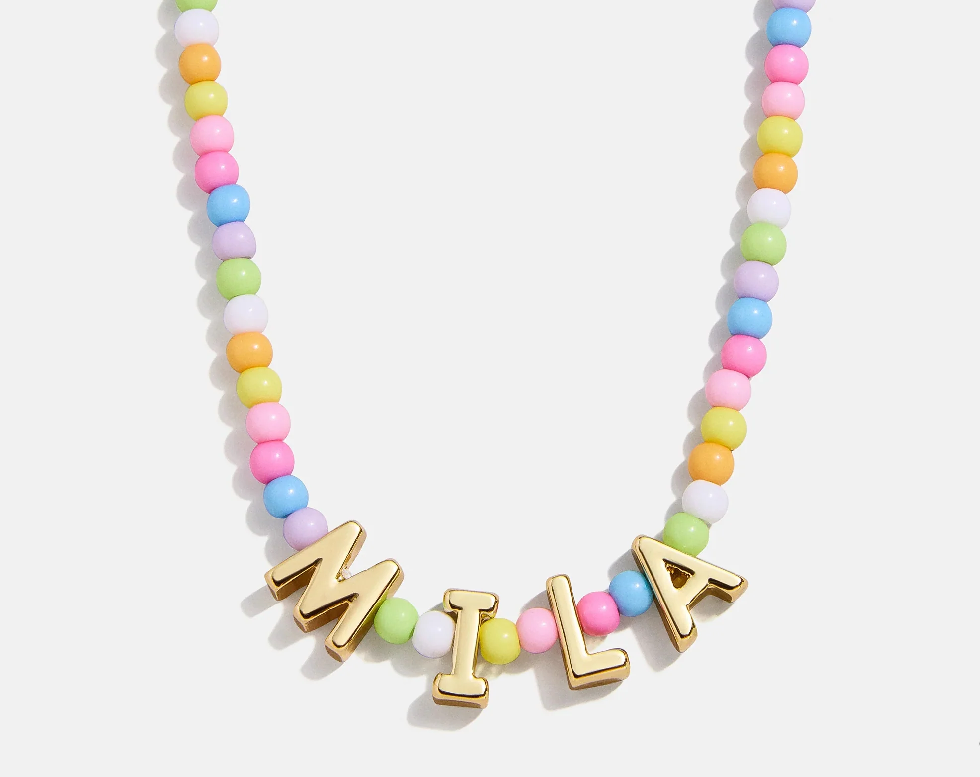 Bead Mine Kids' Custom Name Necklace - Light Multi - Image 3