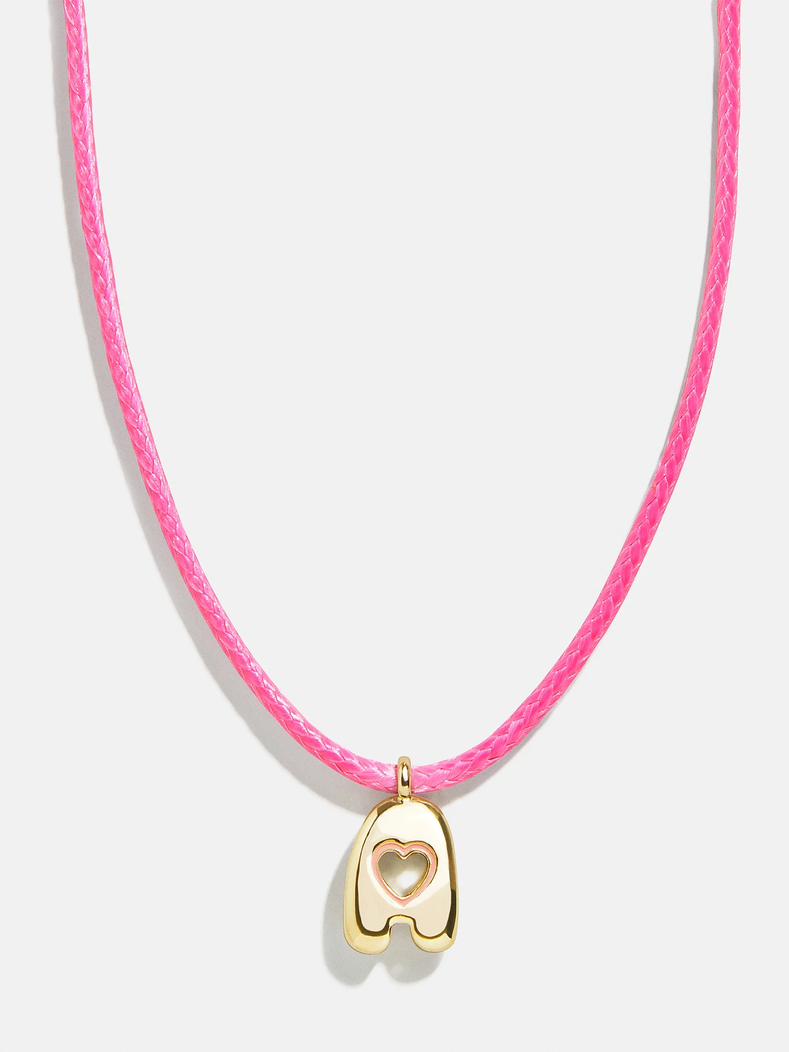 Pretty in Pink Kids Initial Necklace - Light Pink - Image 3