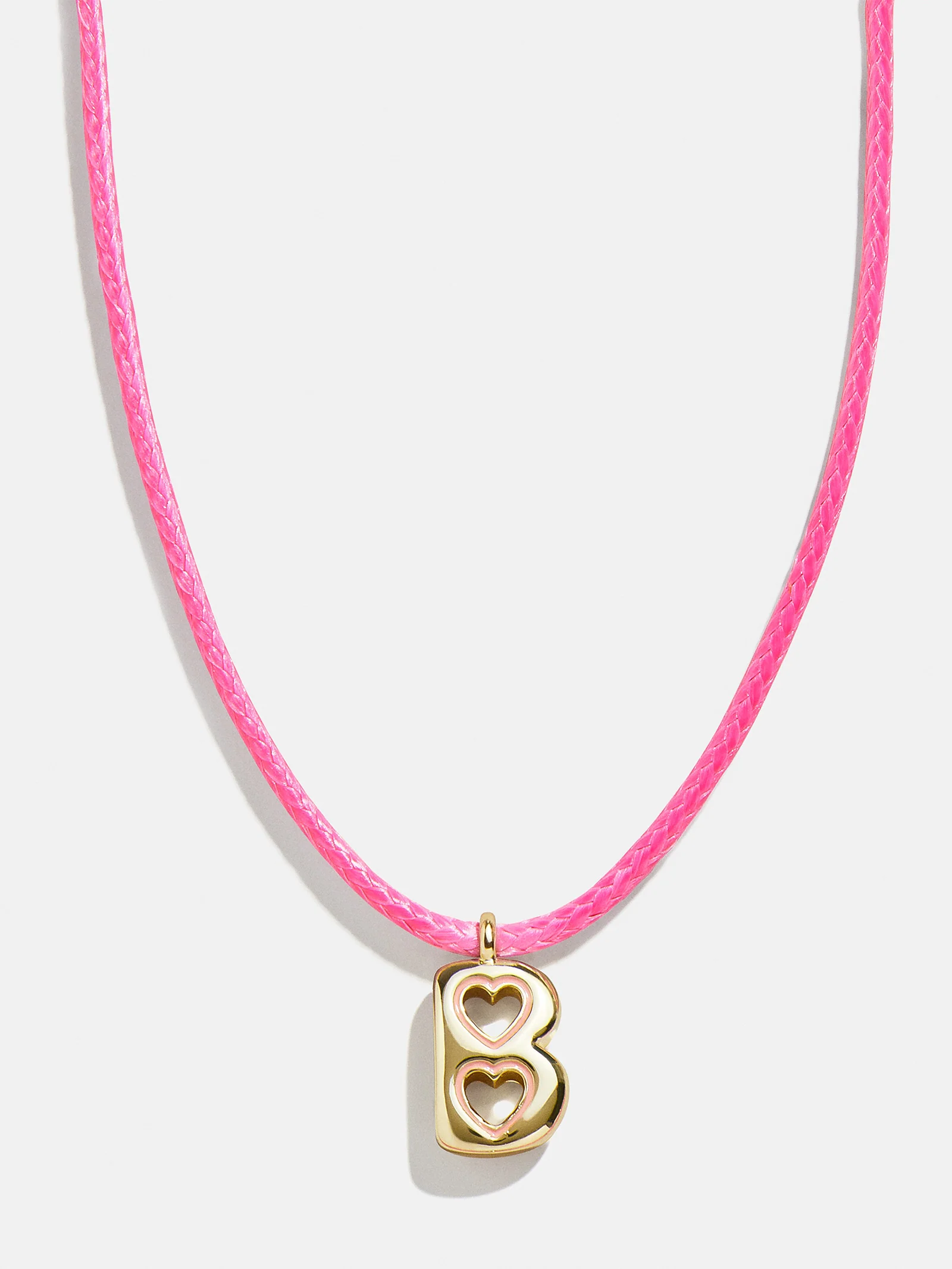 Pretty in Pink Kids Initial Necklace - Light Pink - Image 4