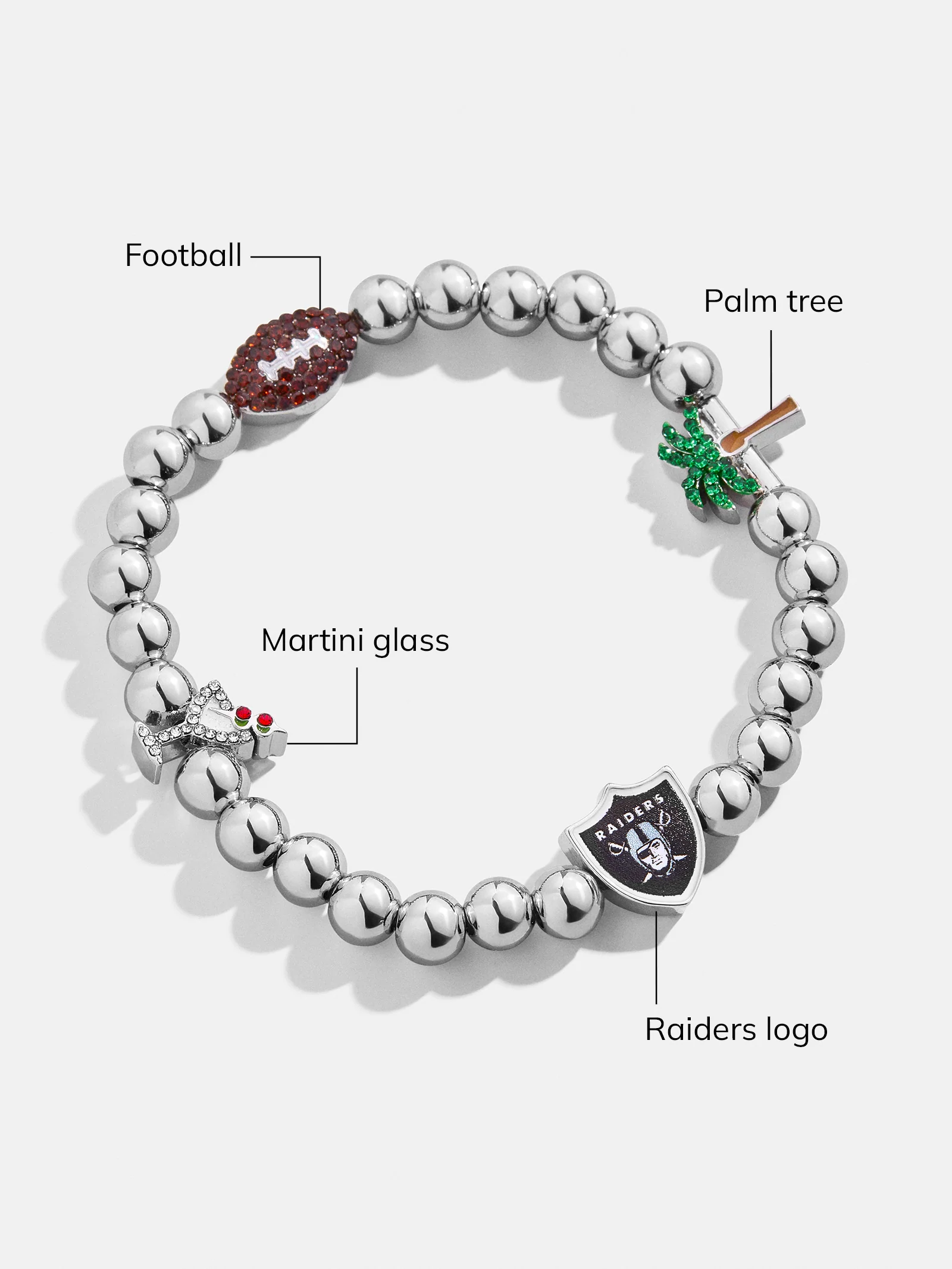 NFL Pisa Charm Bracelet - Las Vegas Raiders - Image 3