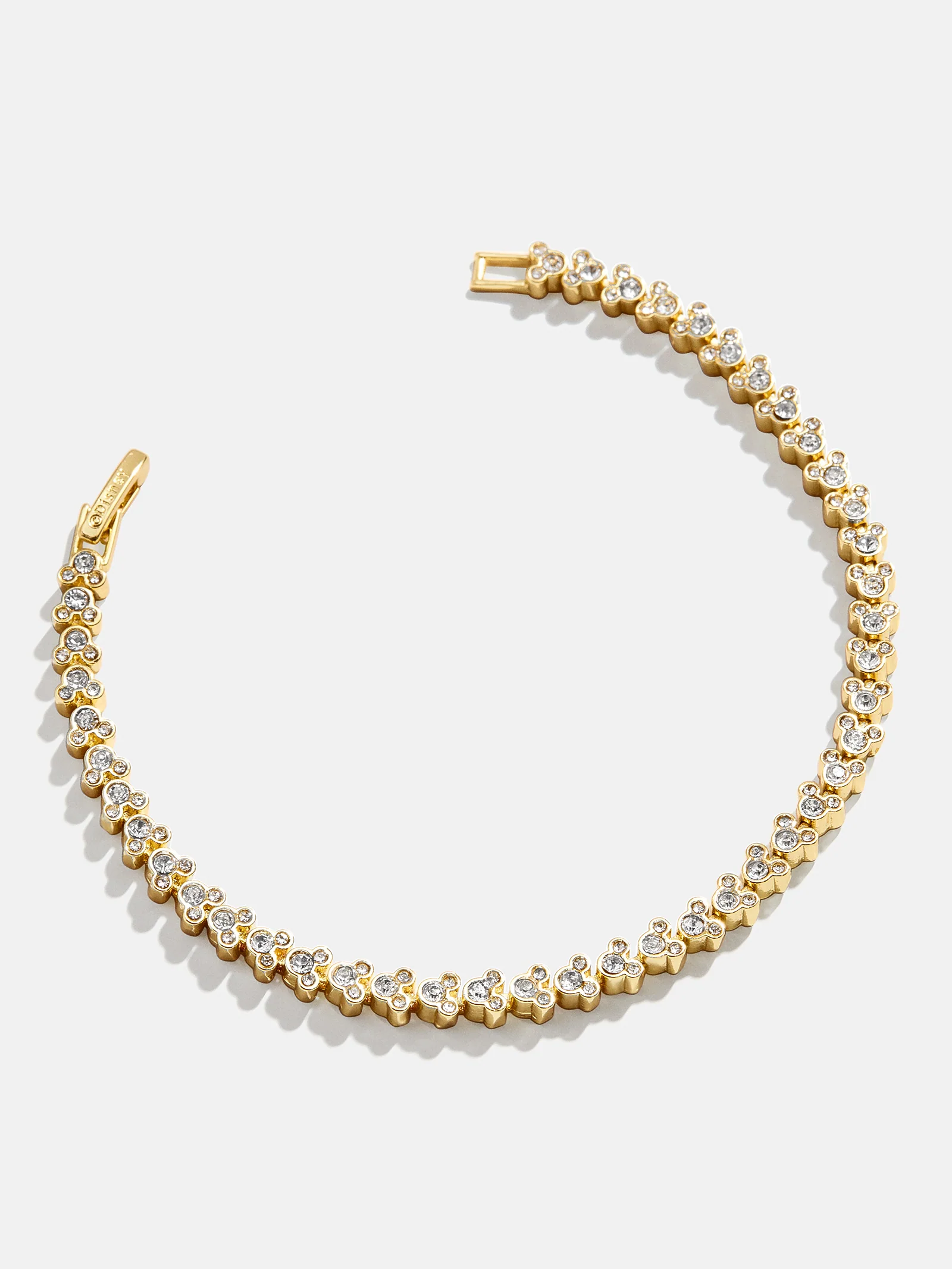Mickey Mouse Disney Repeating Tennis Bracelet - Gold/Pavé - Image 3